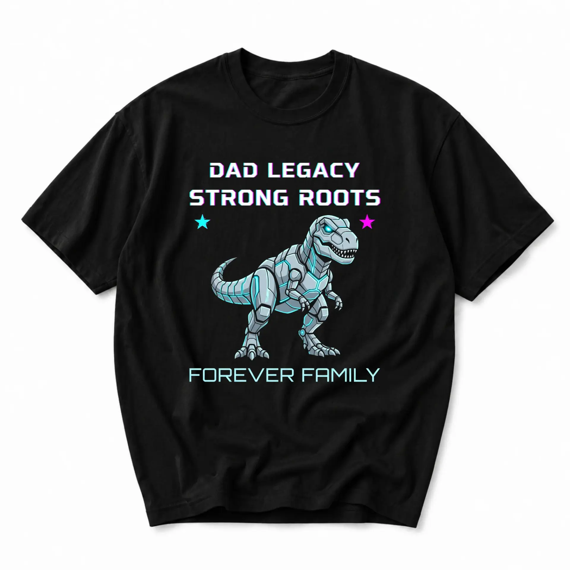 Graphic Tee Dad Strong Forever Family Unisex Casual Crew Neck T-Shirt for Everyday Comfort and Style