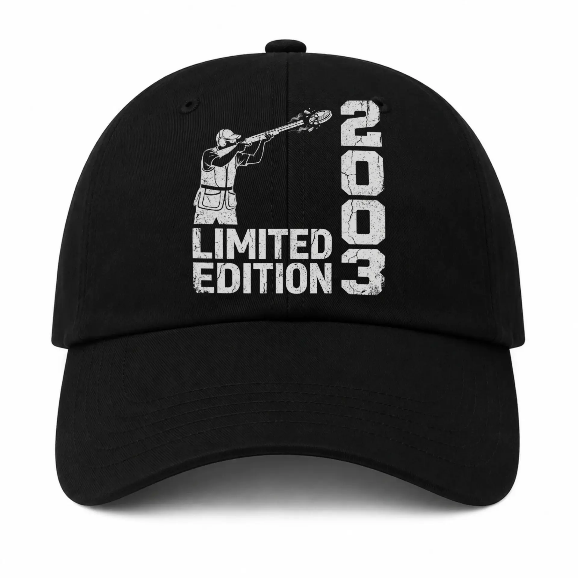 Baseball Cap Featuring Clay Pigeon Shooting Graphic for Outdoor Sports