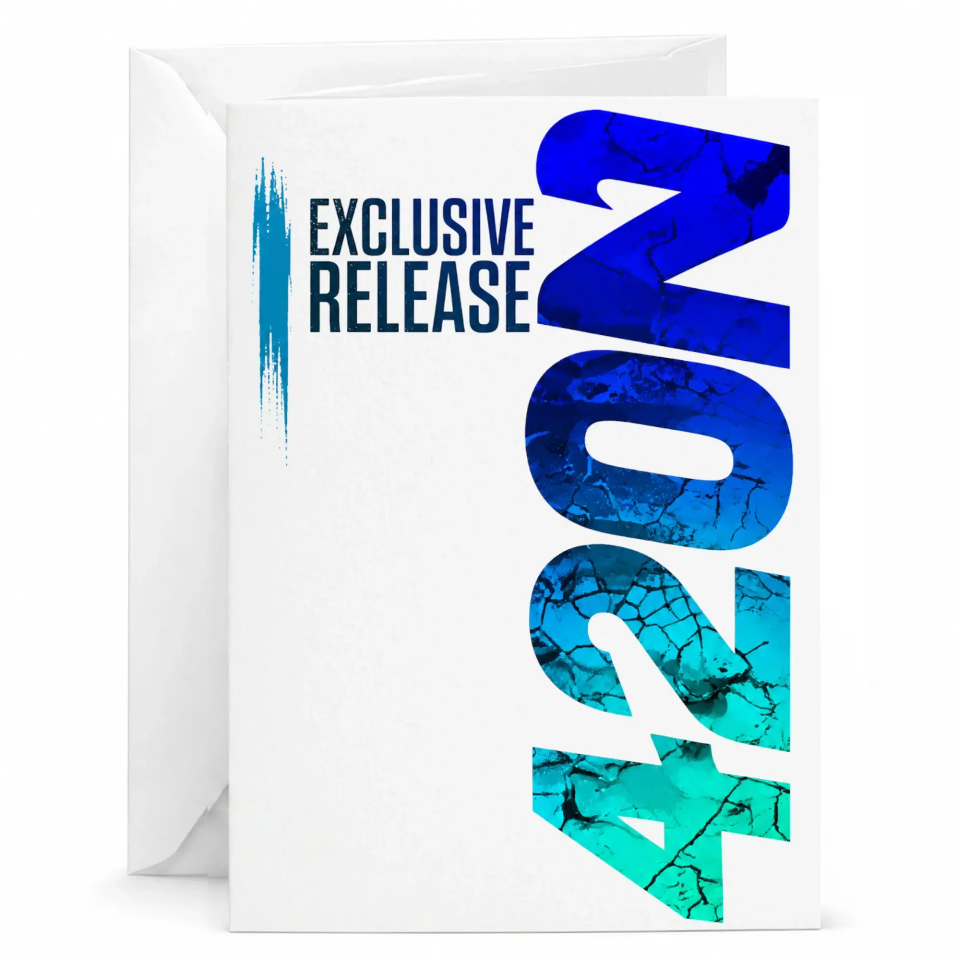 Greeting Card Exclusive Release 420 Bold Blue Design for Special Occasions and Celebrations