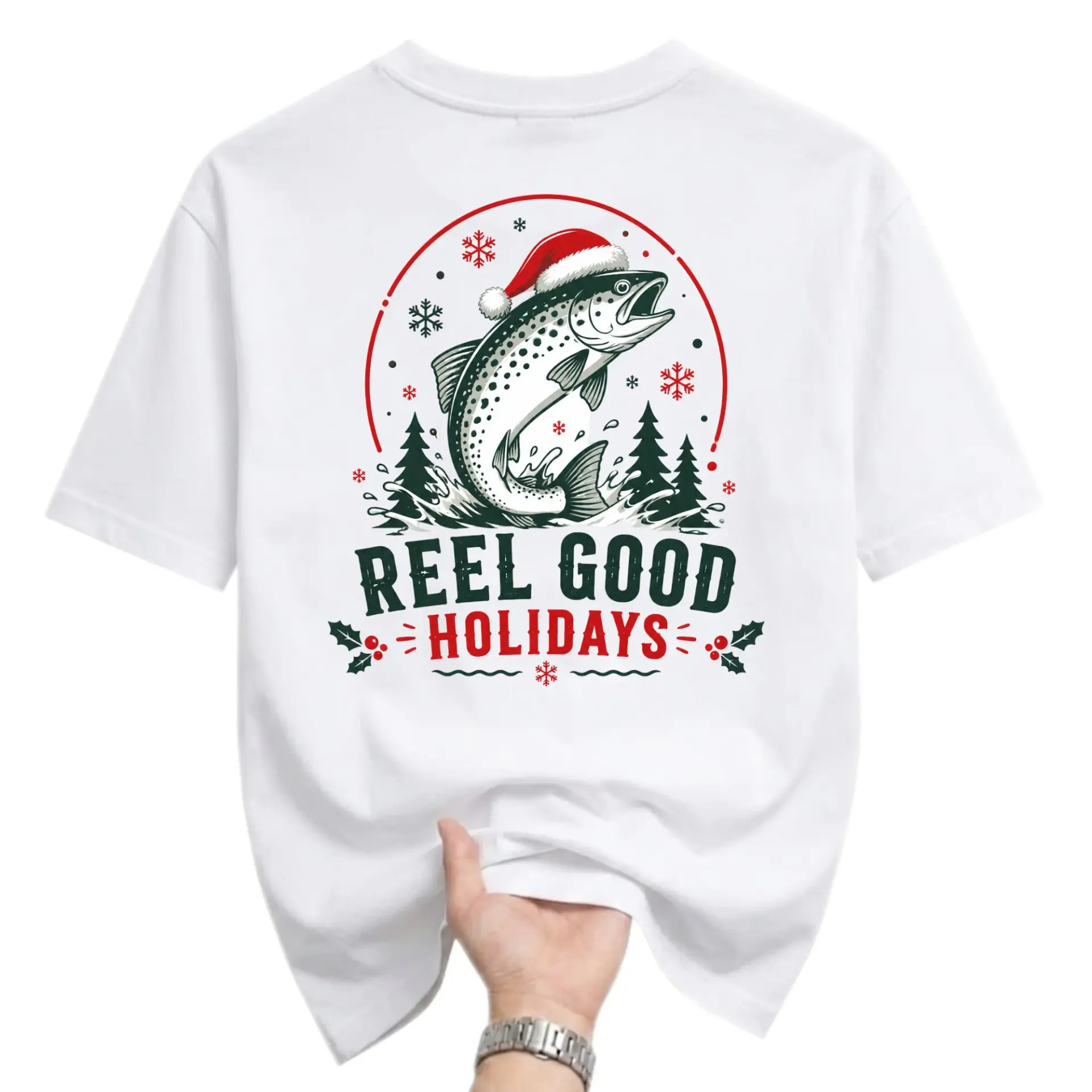 Funny Shirt Reel Good Holidays Fishing Graphic Tee Unisex Casual Apparel