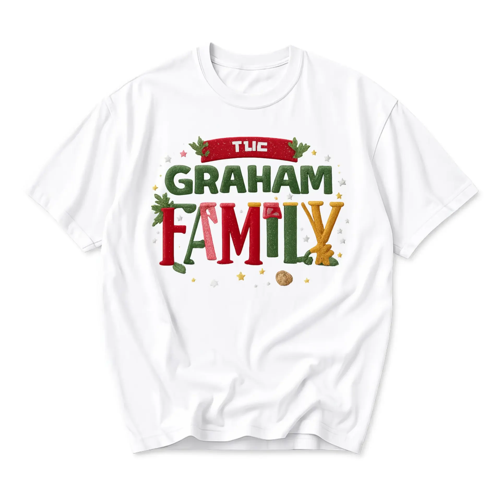 Graphic Tee the Graham Family Custom Lettering Design Unisex Casual
