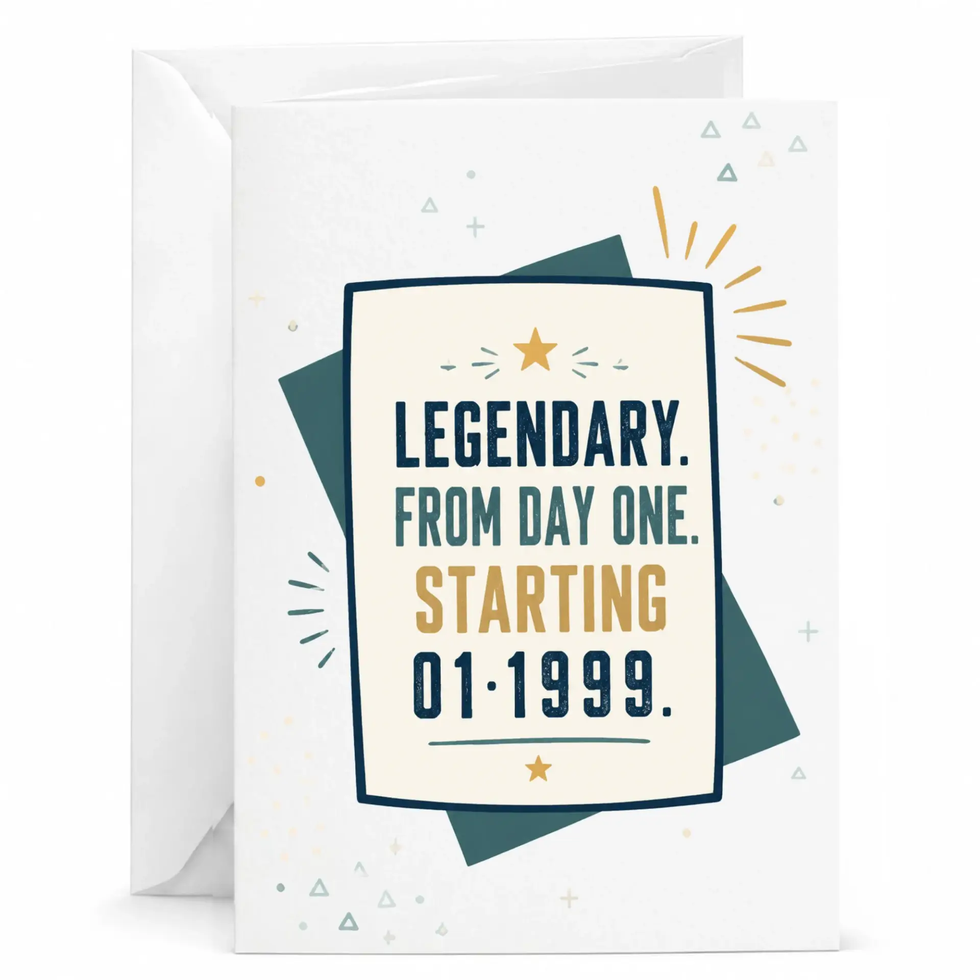 Birthday Card Legendary from Day One Starting 01 1999 Greeting Card for Milestone Birthday Celebration