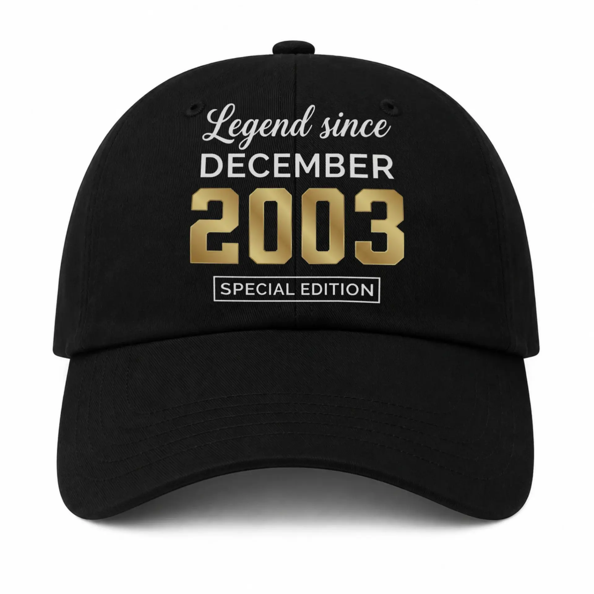 Baseball Cap Legend Since December 2003 Graphic Hat for Casual Wear