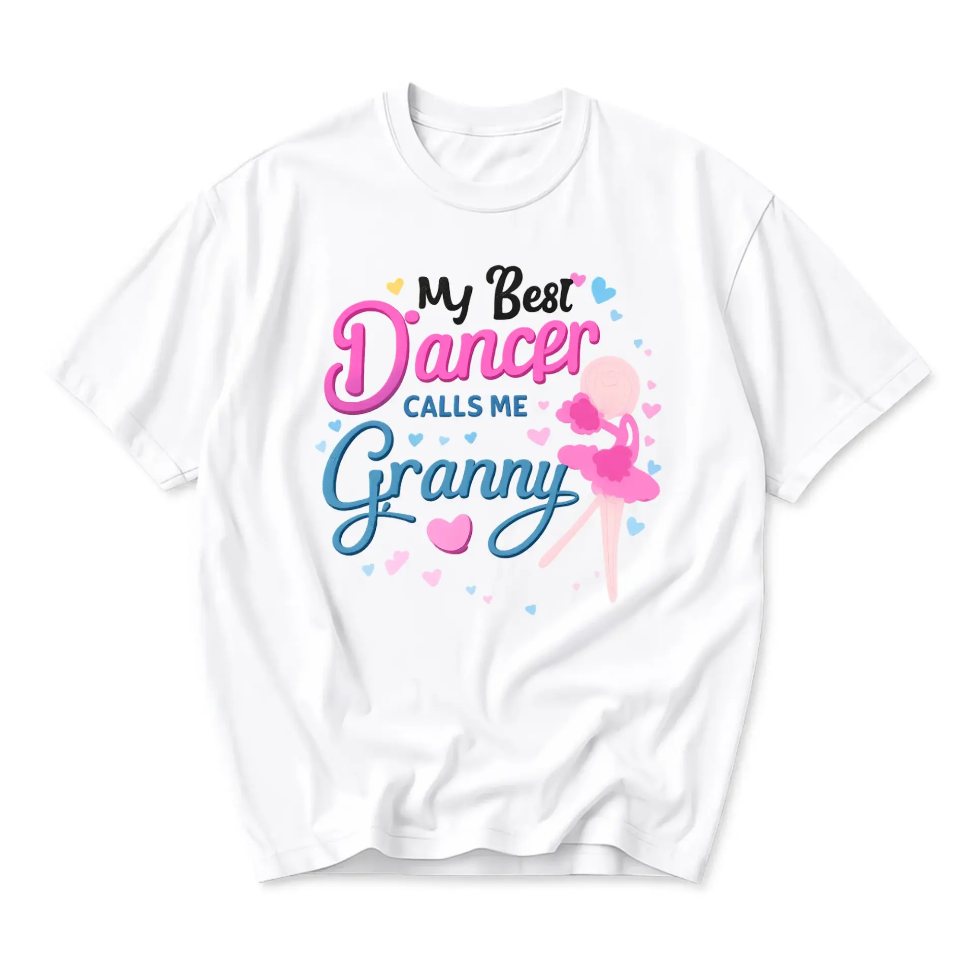 Funny Shirt My Best Dancer Calls Me Granny Graphic Tee Casual Unisex Crew