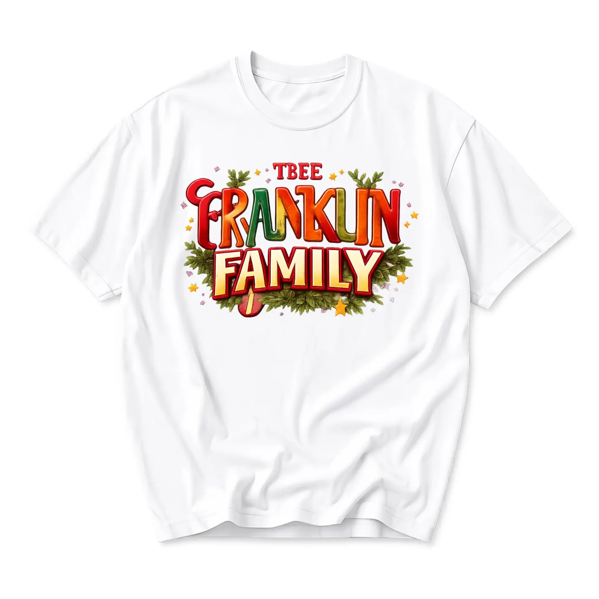 Graphic Tee Tbee Franklin Family Print Shirt Unisex Casual Crew Neck