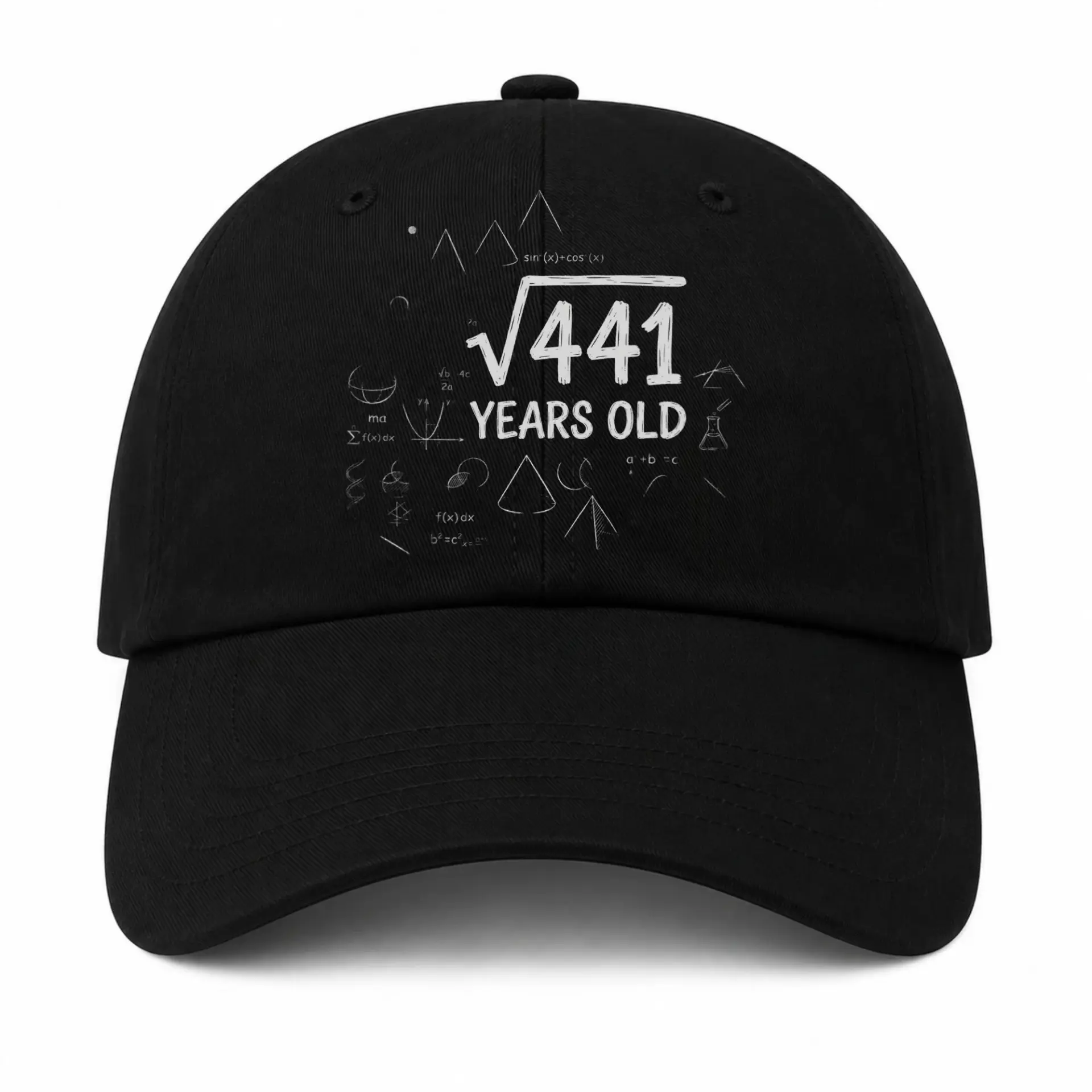 Baseball Cap Square Root Math Graphic Embroidered Low Profile Dad Hat