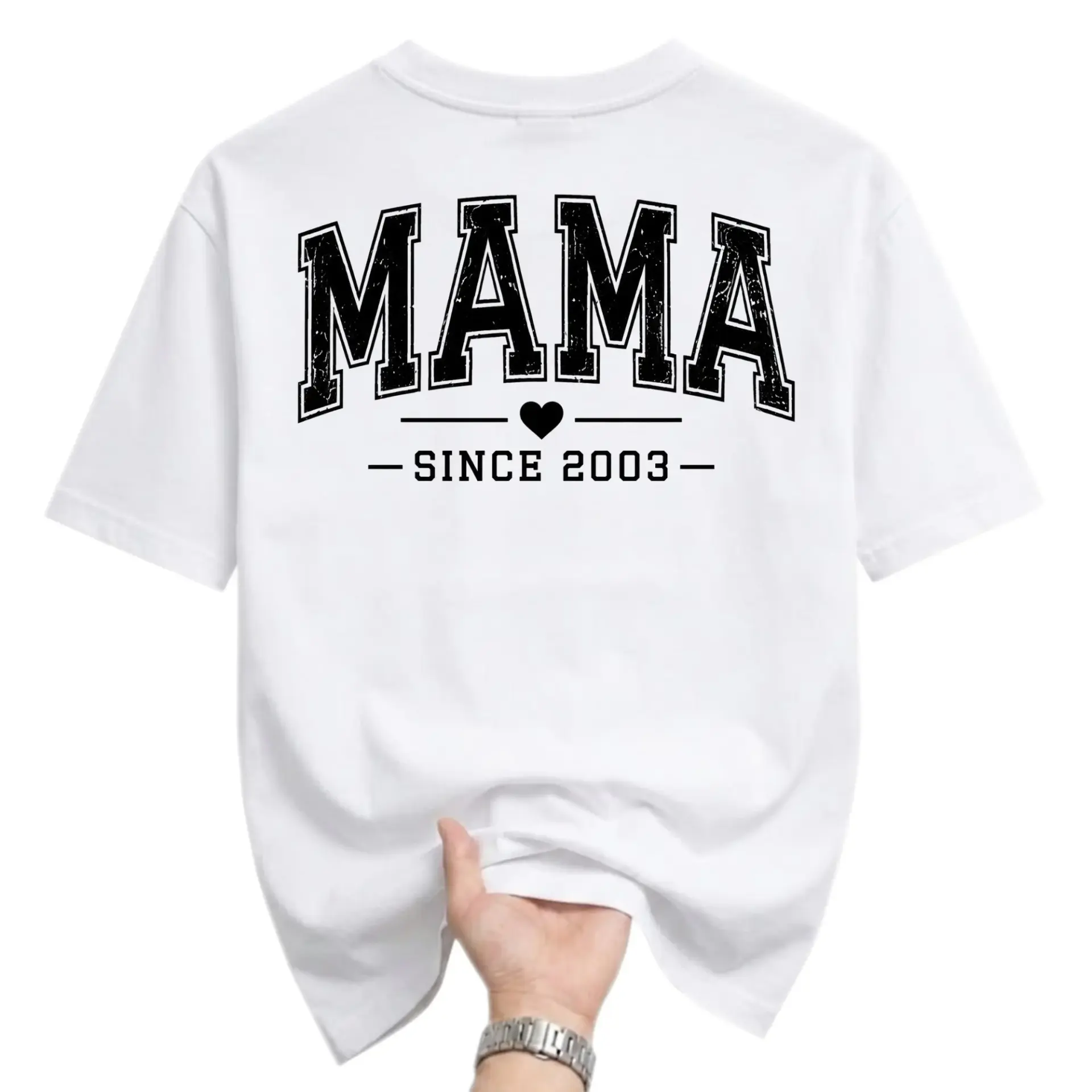 T-shirt Mama Since 2003 Graphic Tee Unisex Casual Crew Neck Top Soft Cotton Everyday Apparel for Women and Mothers