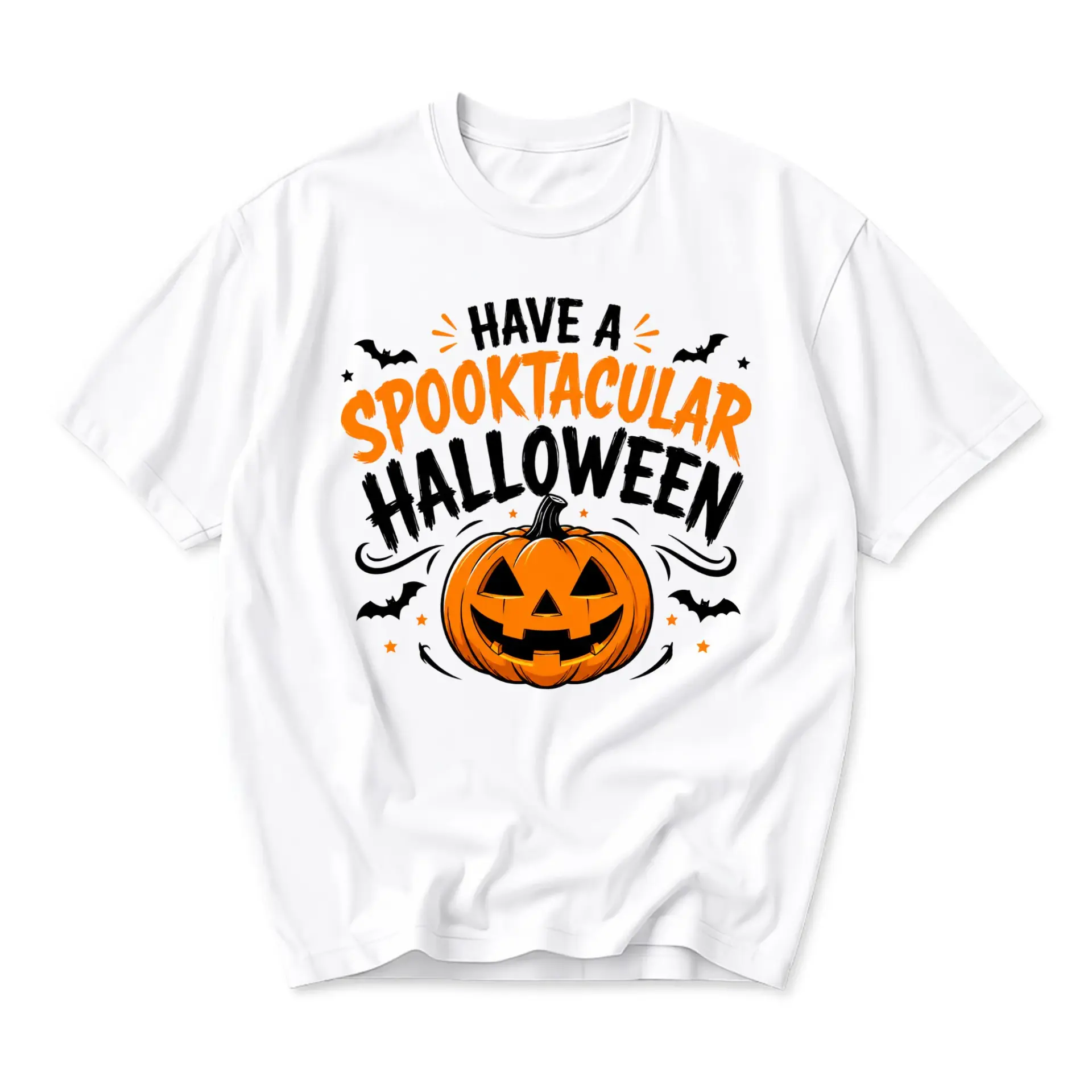 Funny Shirt Have a Spooktacular Halloween Graphic Tee Unisex Crew Neck Apparel for Casual Wear and Holiday Celebration