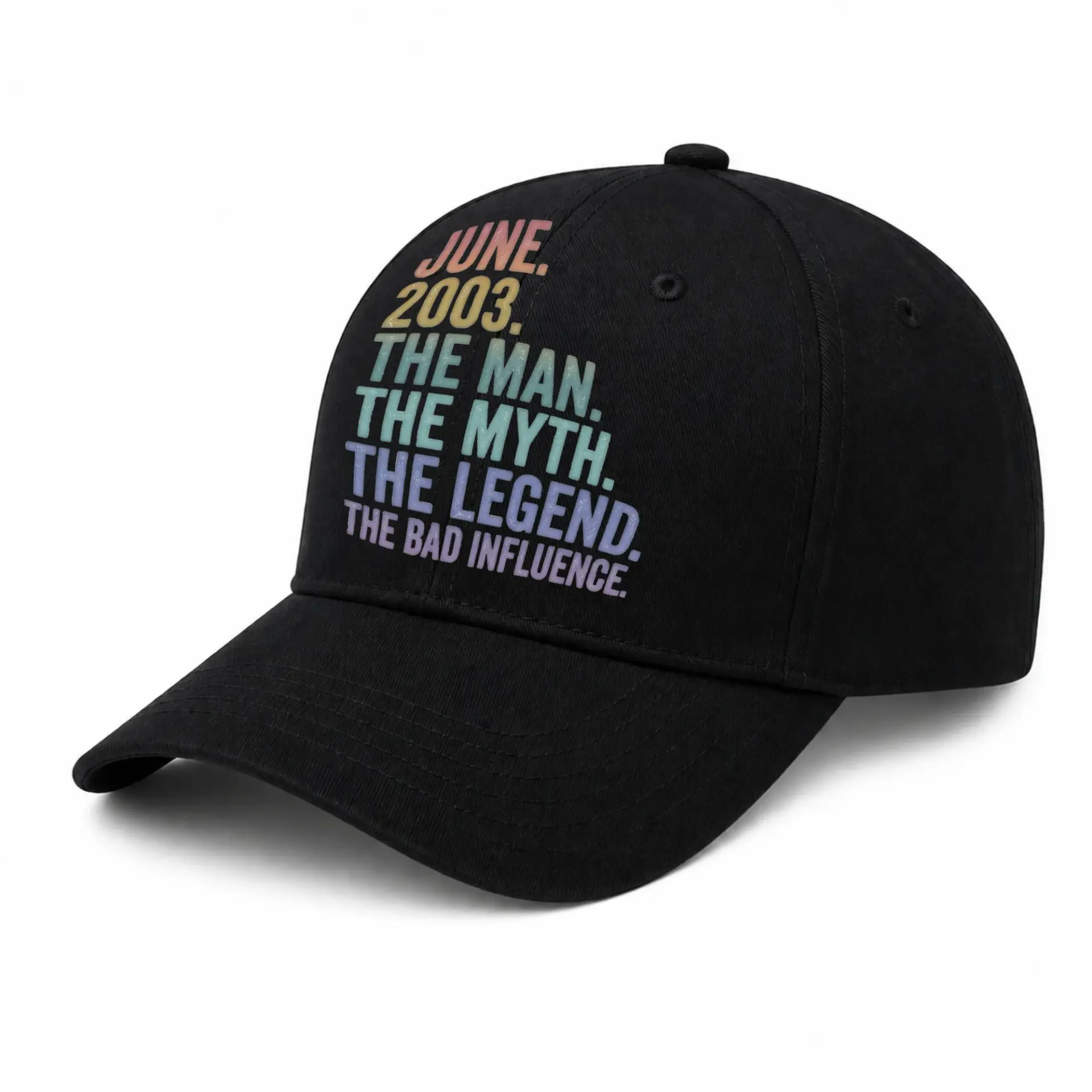 Baseball Cap the Man the Myth the Legend the Bad Influence Embroidered Hat