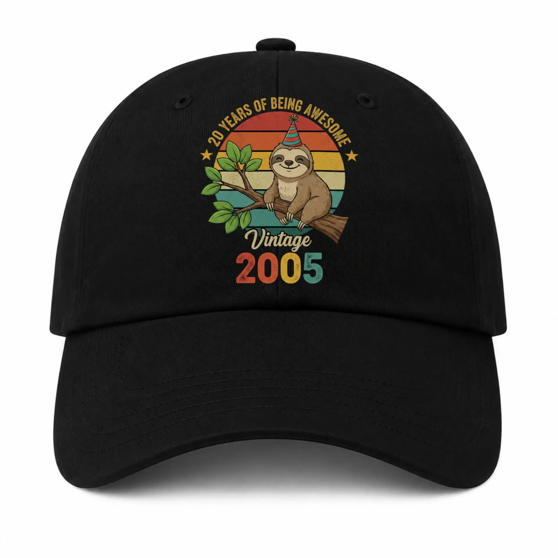 Baseball Cap Vintage 2005 Awesome Sloth Design Graphic Embroidered Hat