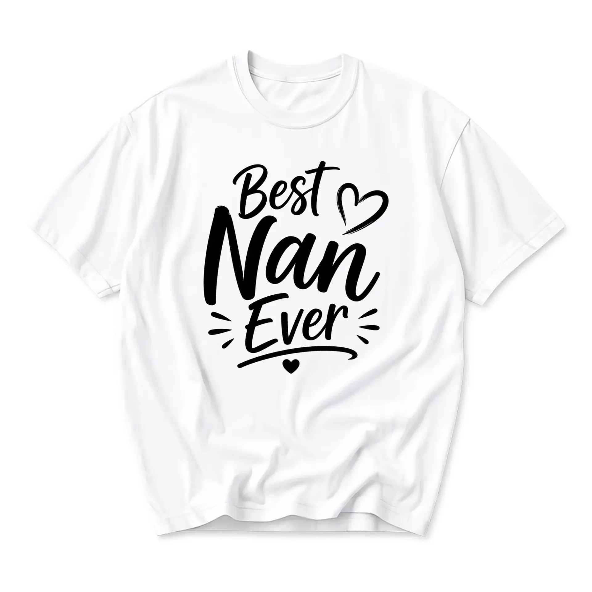 Funny Shirt Best Nan Ever Graphic Tee Unisex Casual Apparel Soft Cotton