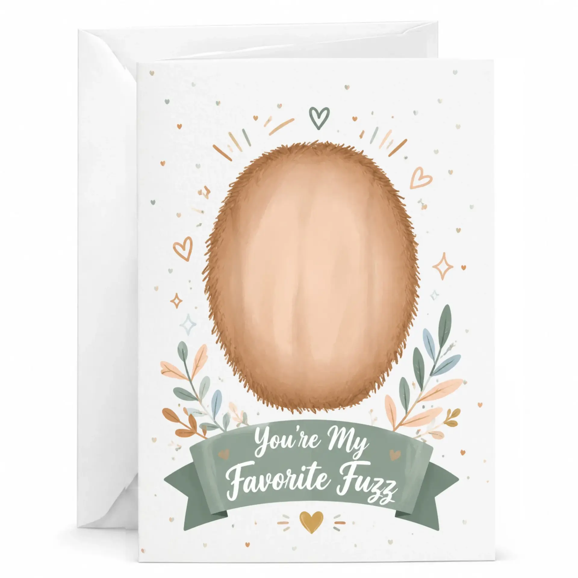 Funny Greeting Card You Are My Favorite Fuzz Cute Furry Character Art Design Folded Note for Any
