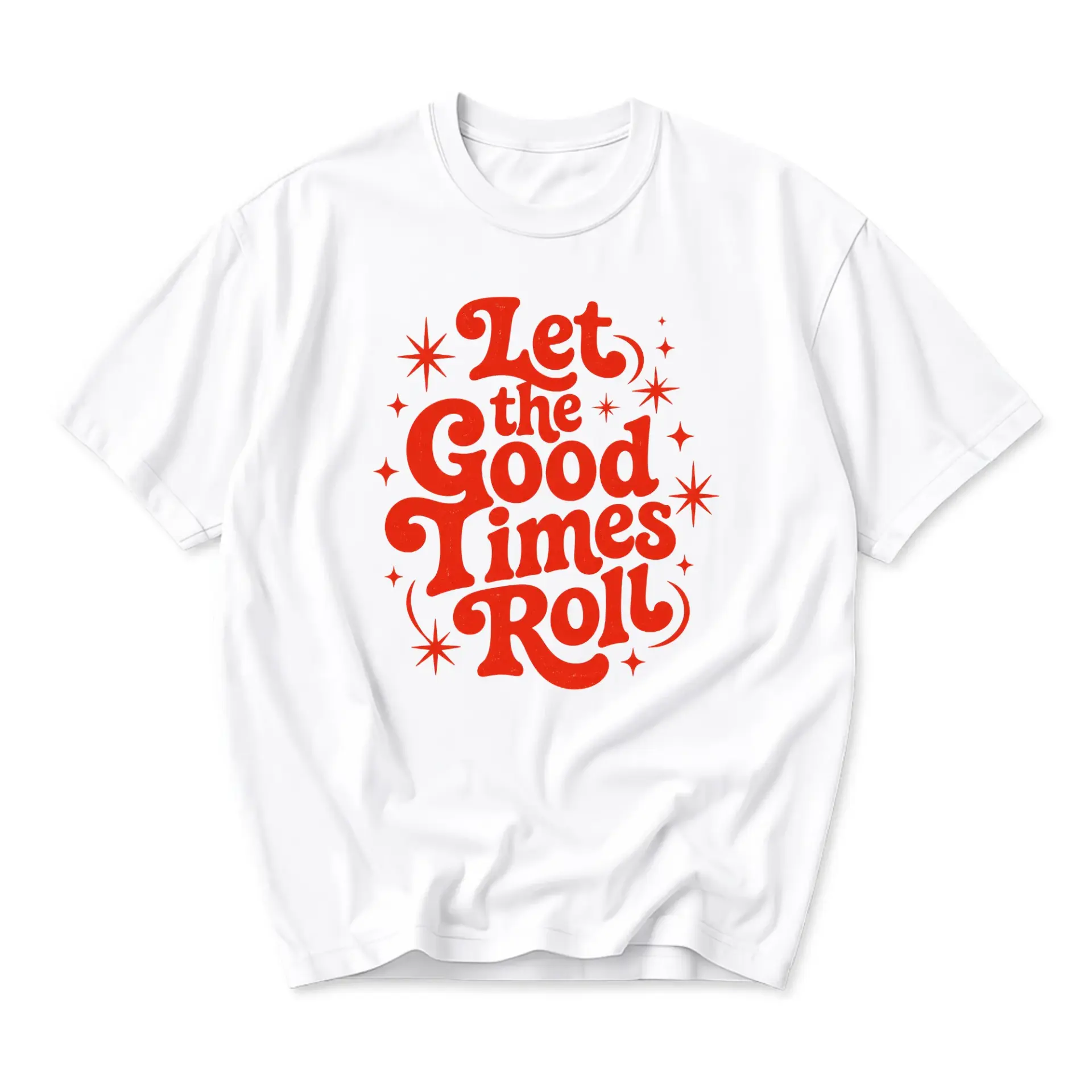 Funny Shirt Let Roll Graphic Printed Unisex Crew Neck T-Shirt Retro Style