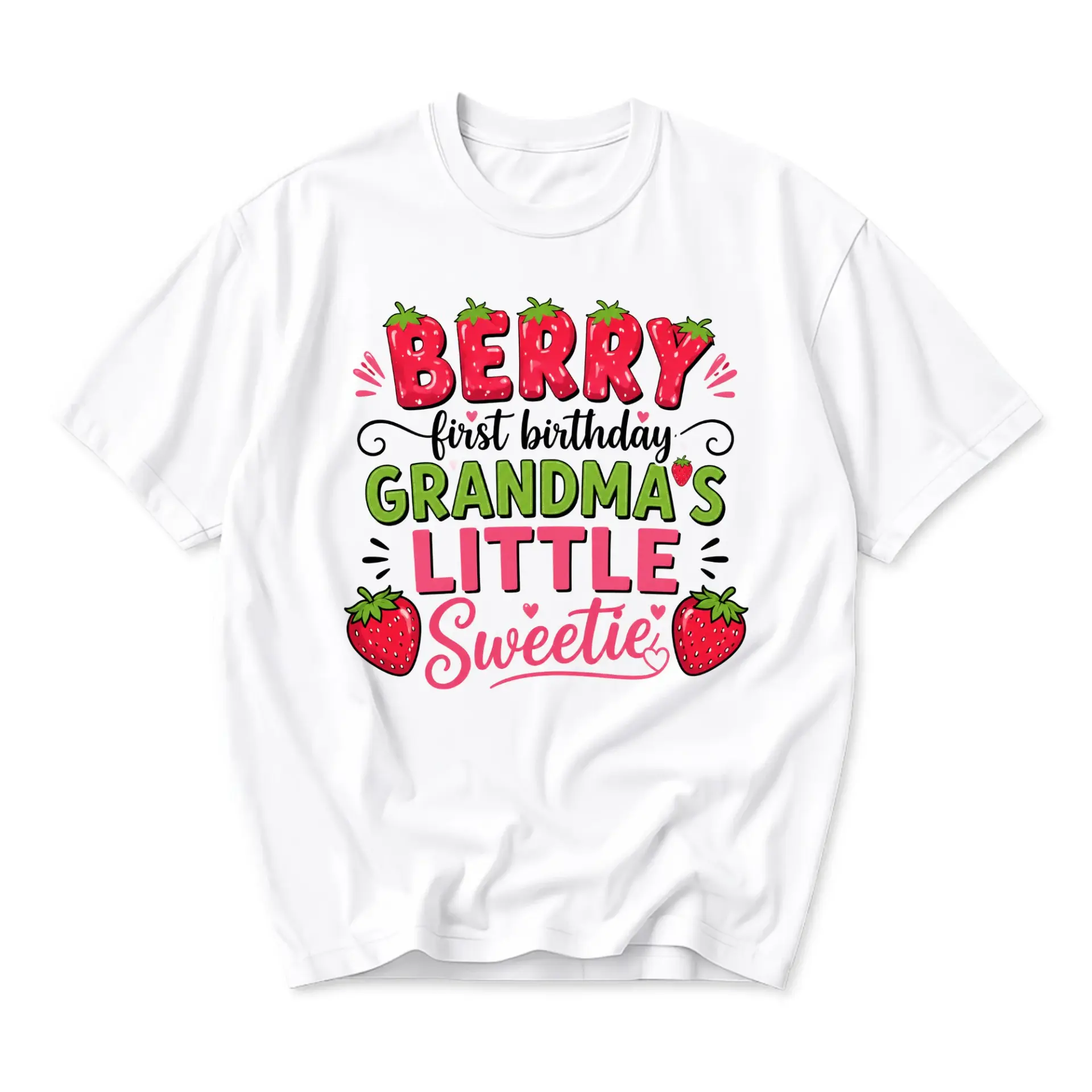 Graphic Tee Berry First Birthday Grandma's Little Sweetie Unisex T-Shirt