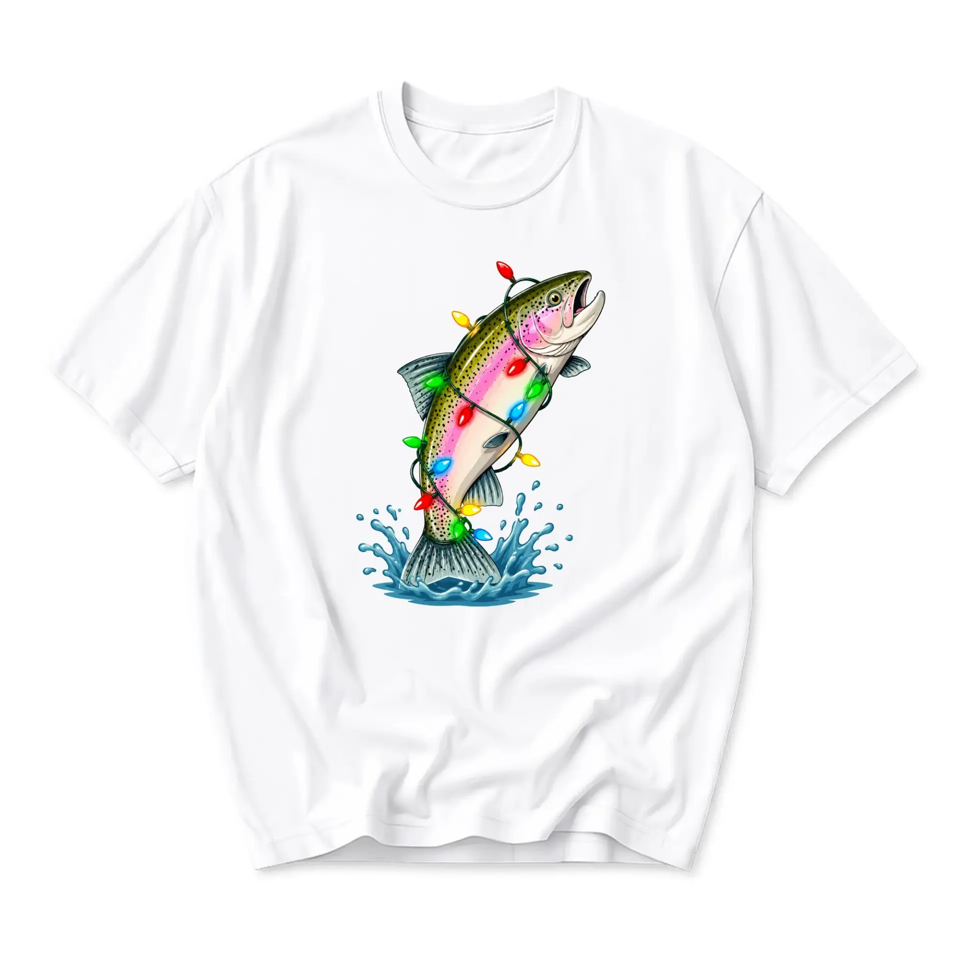 Graphic Tee Unisex Short Sleeve Crew Neck Shirt Featuring Colorful Holiday