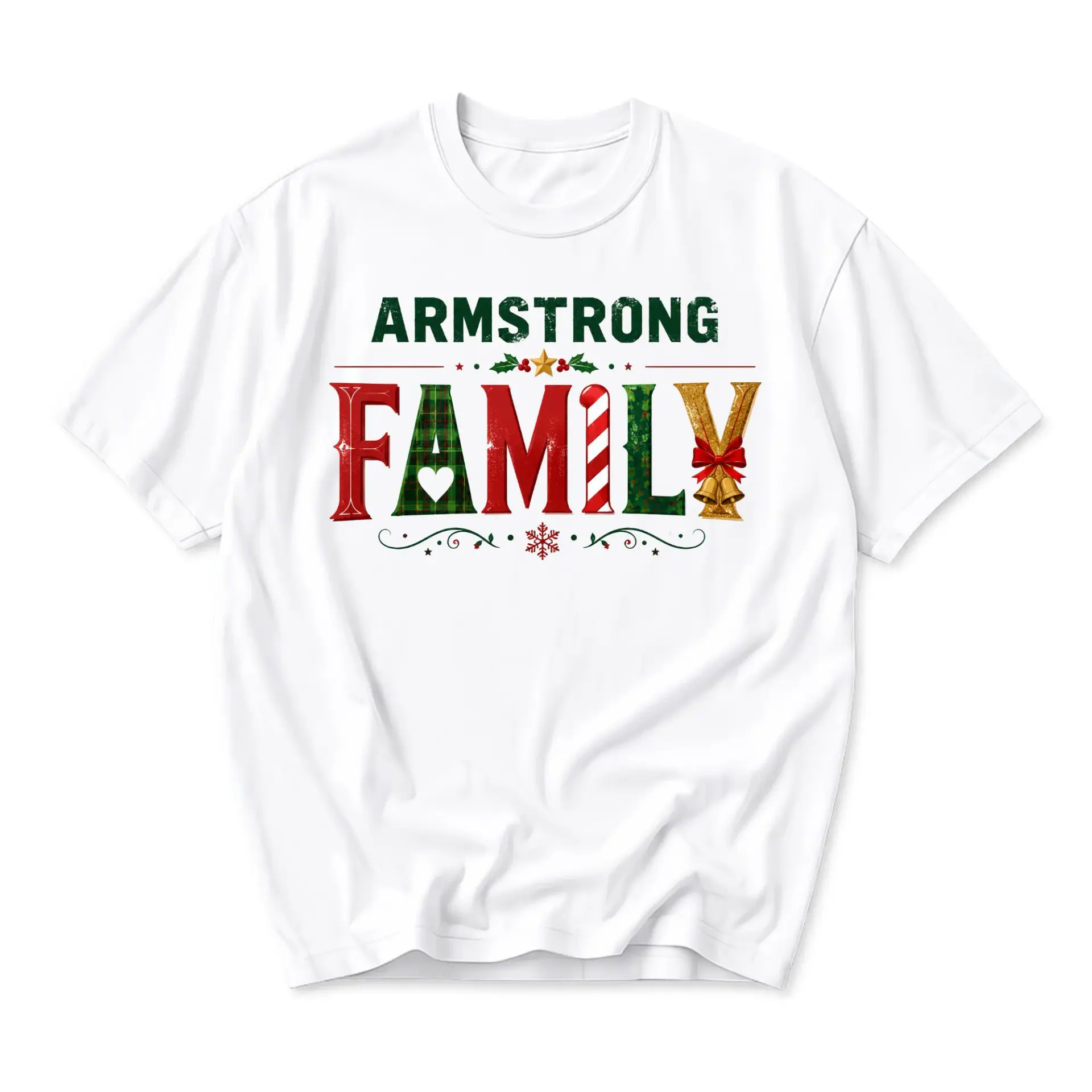 Funny Shirt Armstrong Family Christmas Graphic Tee Holiday Season Unisex Crew Neck Casual Wear Soft Cotton Top