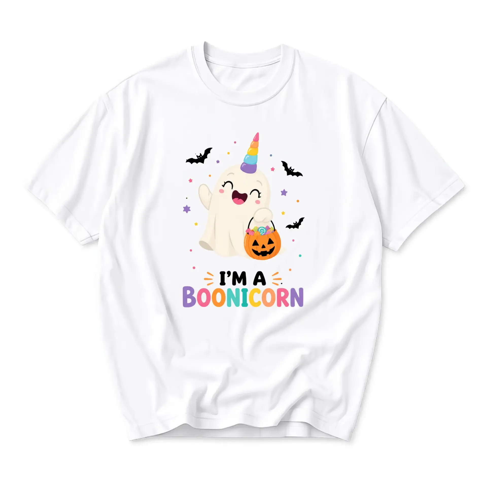 Funny Shirt I Am a Boonicorn Cute Ghost Unicorn Graphic Tee for Autumn Holiday Celebration and Everyday Casual Wear