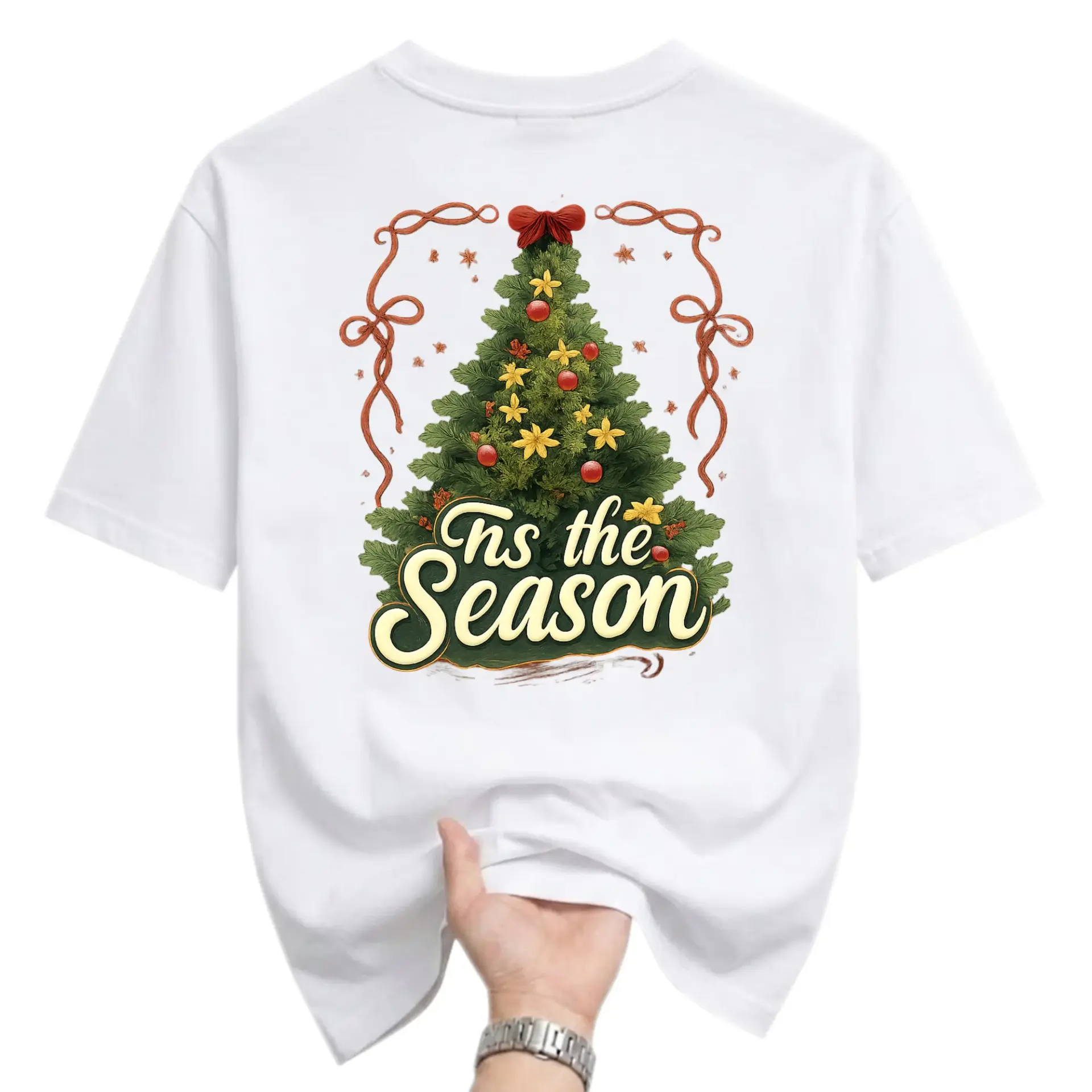 Graphic Tee Christmas Tree T-Shirt Tis the Season Holiday Inspired Unisex