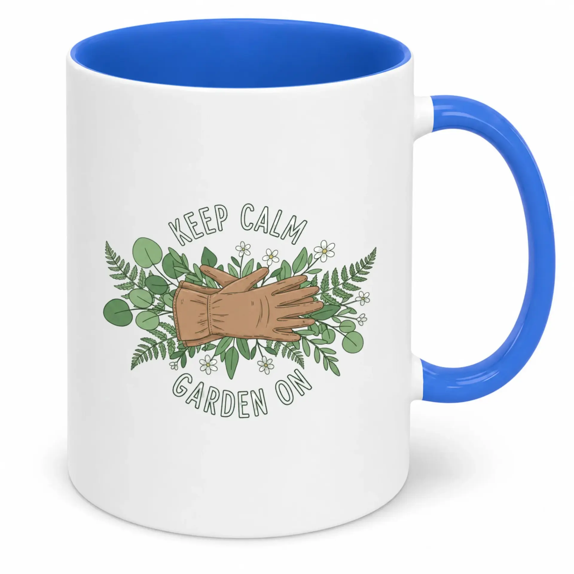 Gardening Themed Ceramic Coffee Mug for Plant Lovers - 'keep Calm Garden On' Inspirational Drinkware, 11oz or 15oz Capacity
