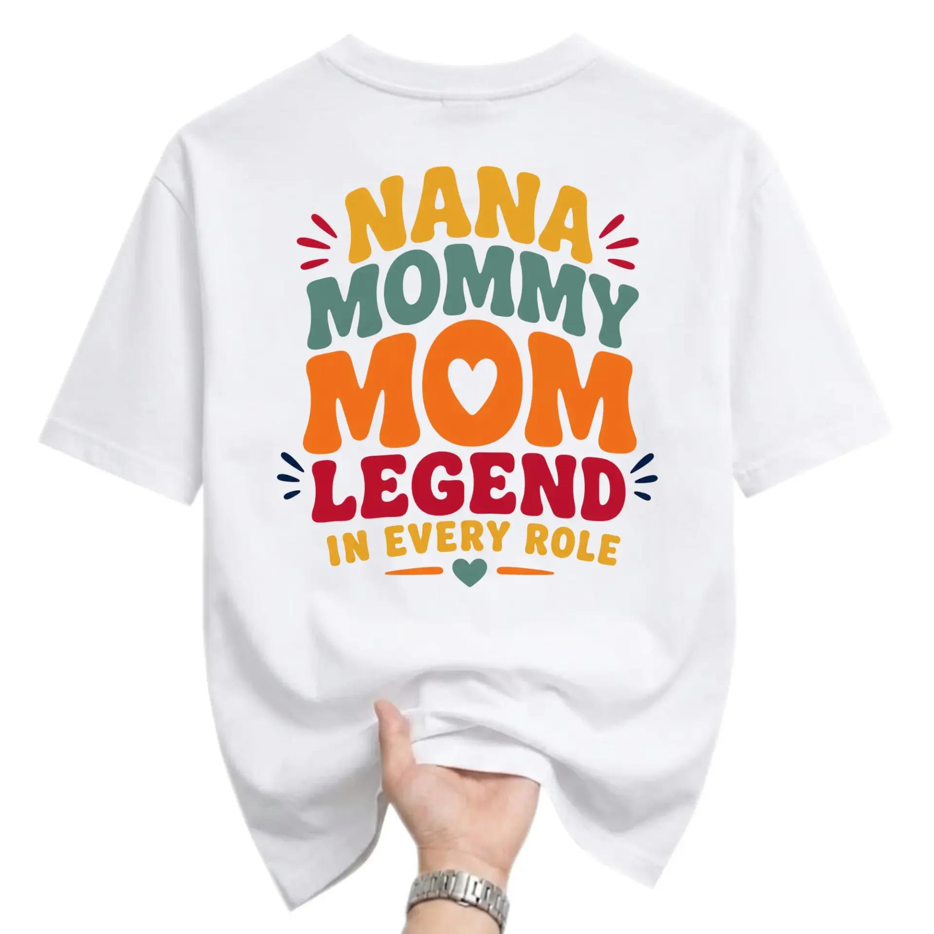 Graphic Tee Nana Mommy Mom Legend in Every Role Retro Style Unisex Cotton Blend Casual Crew Neck Short Sleeve Shirt