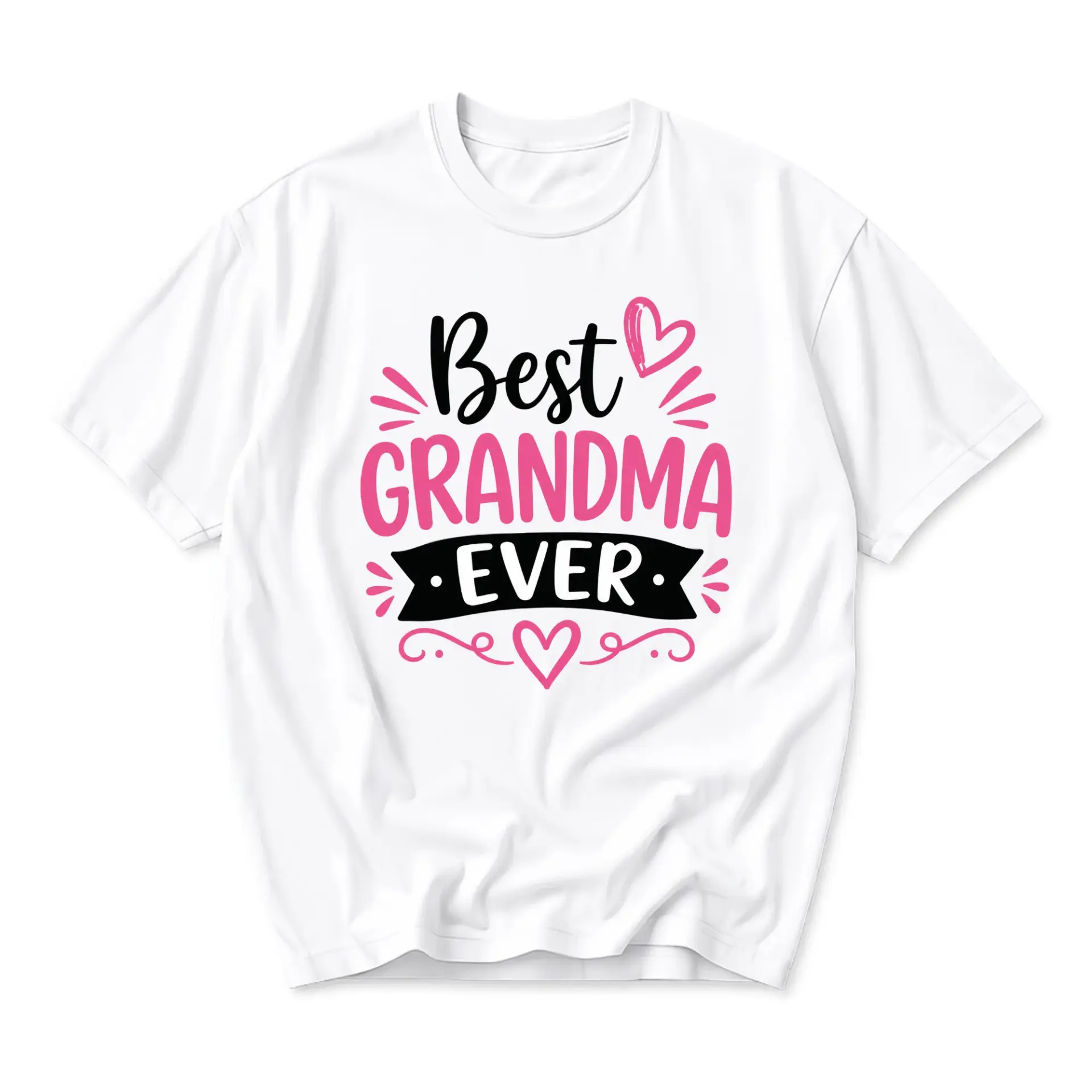 T-shirt Best Grandma Ever Graphic Tee Casual Unisex Crew Neck Apparel for