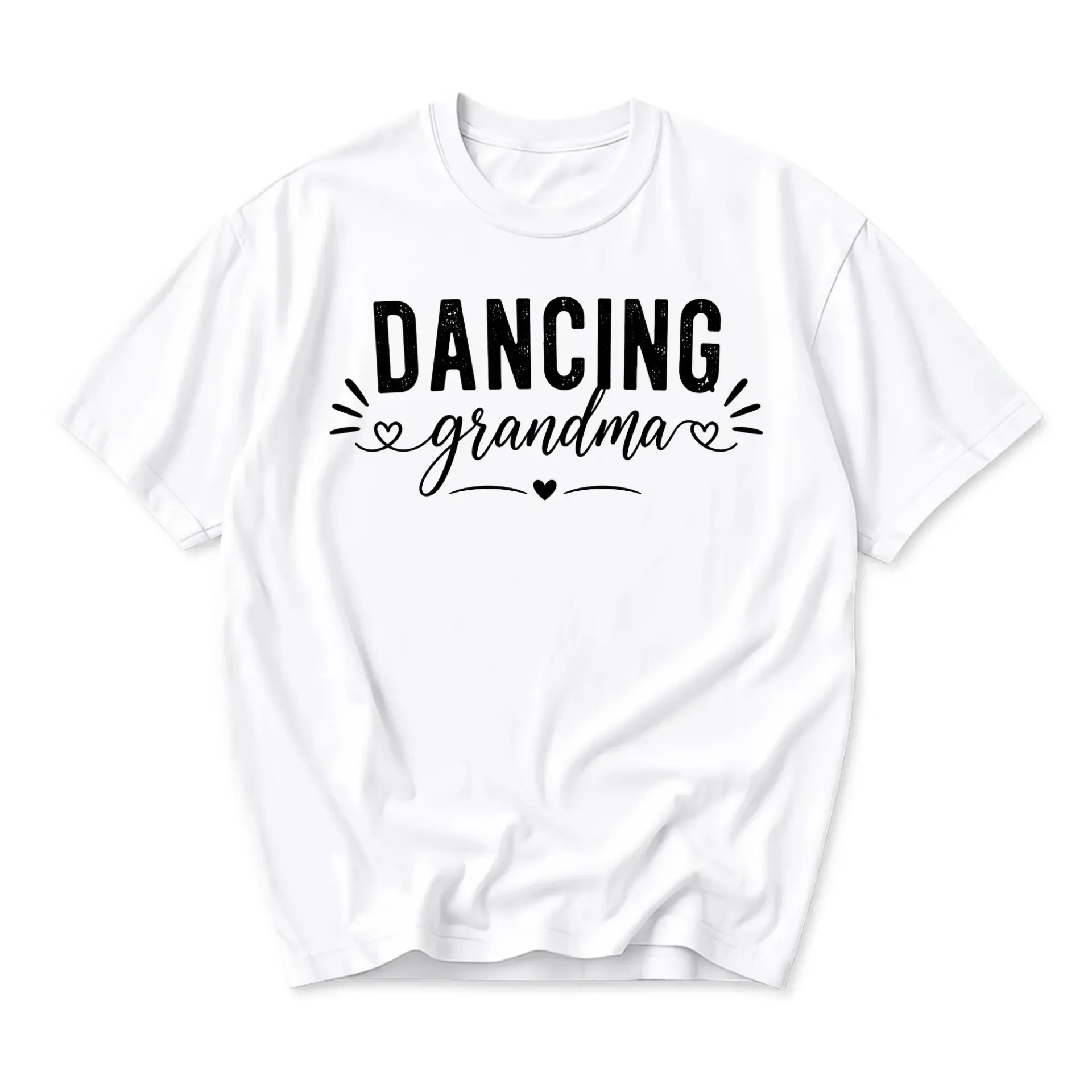 Graphic Tee Dancing Grandma Shirt Casual Unisex Crew Neck Top Short Sleeve