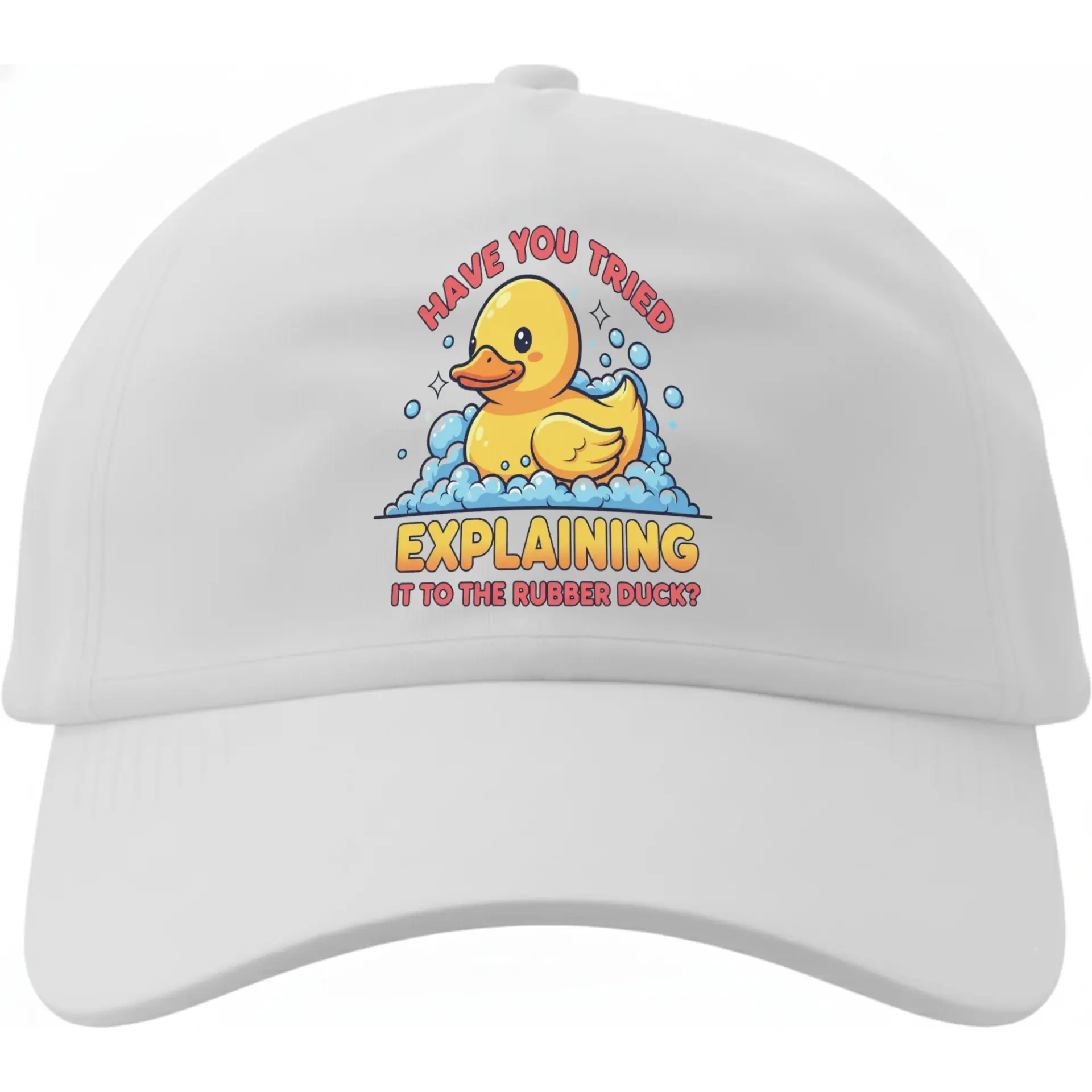 Dad Hat Funny Rubber Duck Graphic Baseball Cap Casual Unisex Cotton Headwear with Adjustable Back Closure for Daily Wear