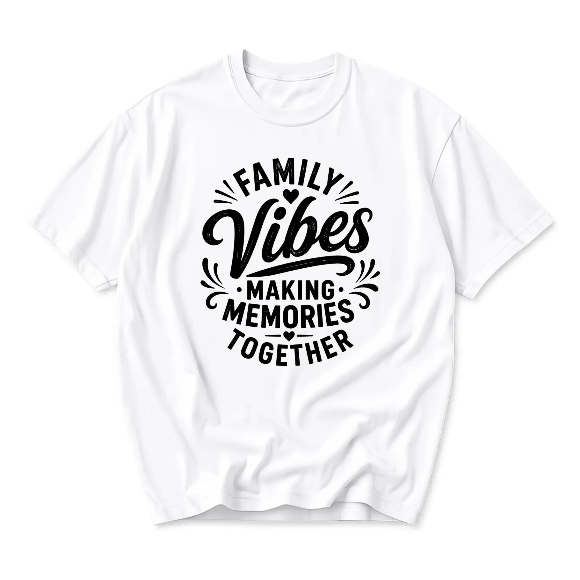 Funny Shirt Family Vibes Making Memories Together Graphic Tee Unisex Cotton Crew Neck Casual Summer Short Sleeve Top