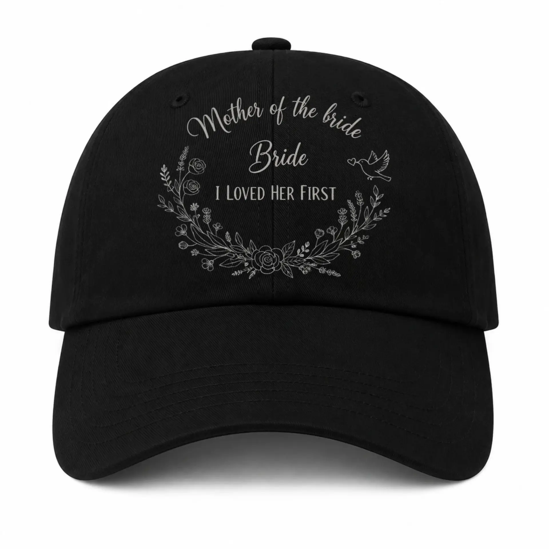 Baseball Cap I Loved Her First Embroidered Graphic Hat for Wedding Events