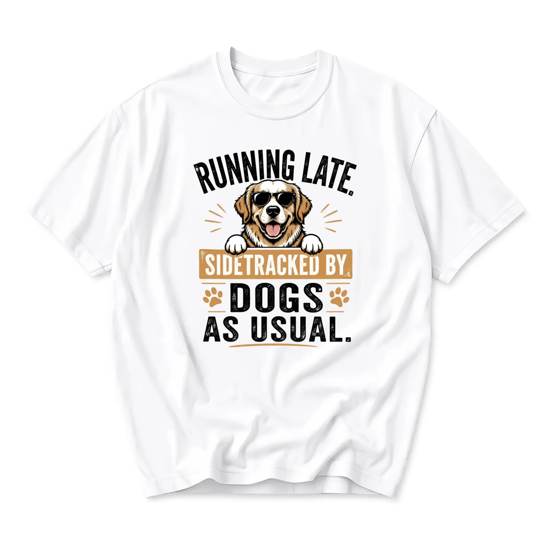 Graphic Tee Sidetracked by as Usual Unisex Short Sleeve Crew Neck Humor
