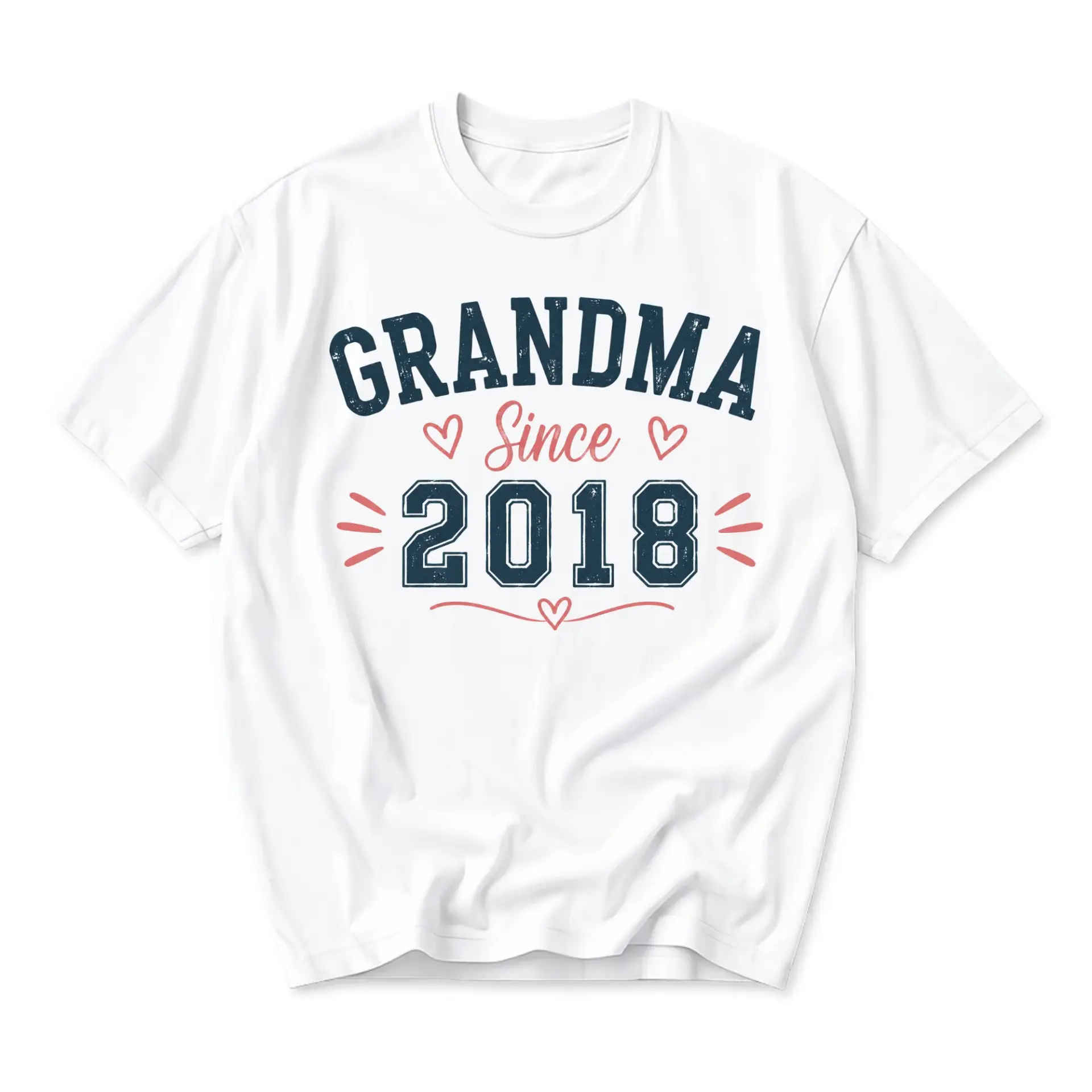 Funny Shirt Grandma Since 2018 Graphic Tee Unisex Crew Neck Apparel for Casual Everyday Wear and Gift Giving Occasions