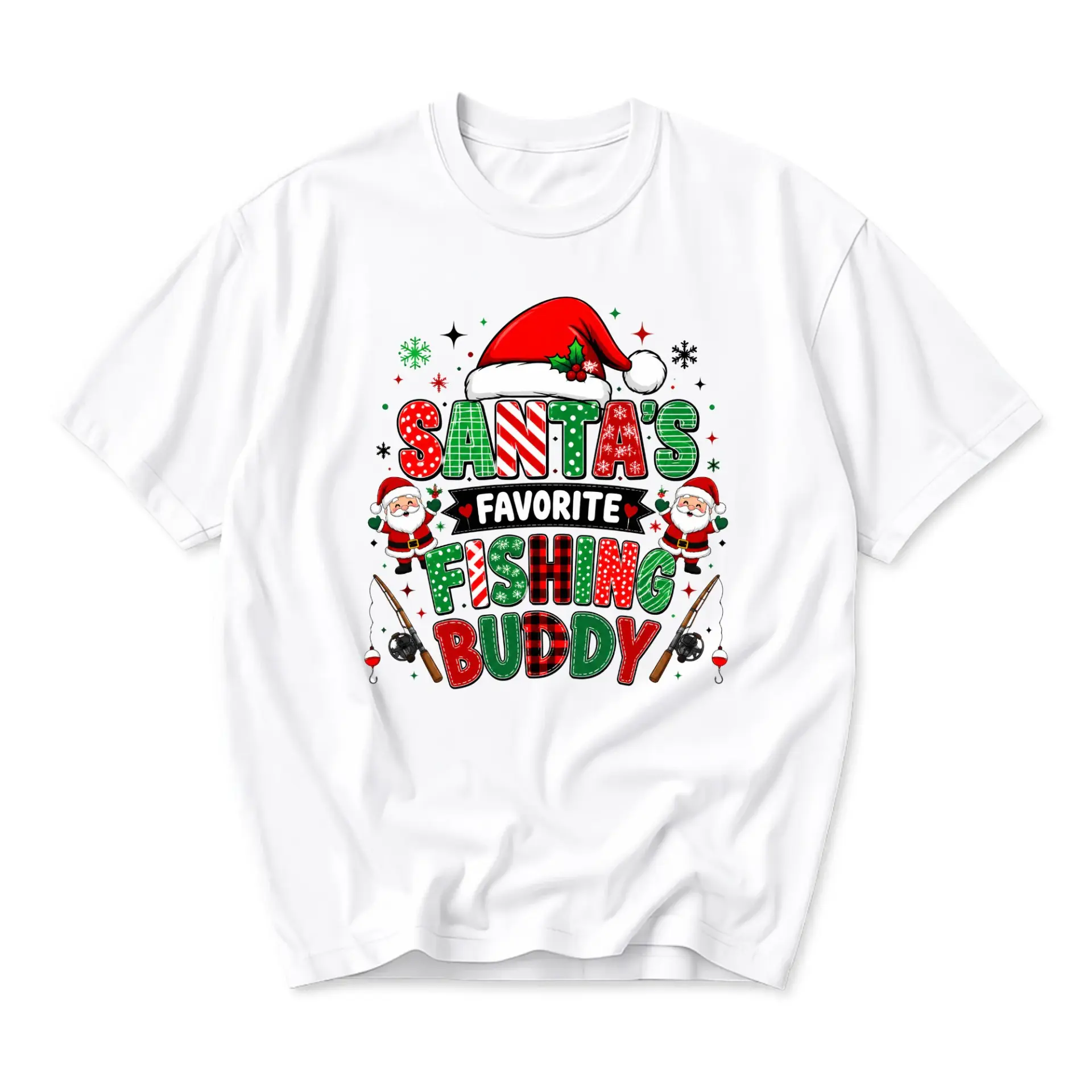 Funny Shirt Fishing Graphic Tee Holiday Seasonal Casual Short Sleeve Unisex Cotton Crew Neck Top