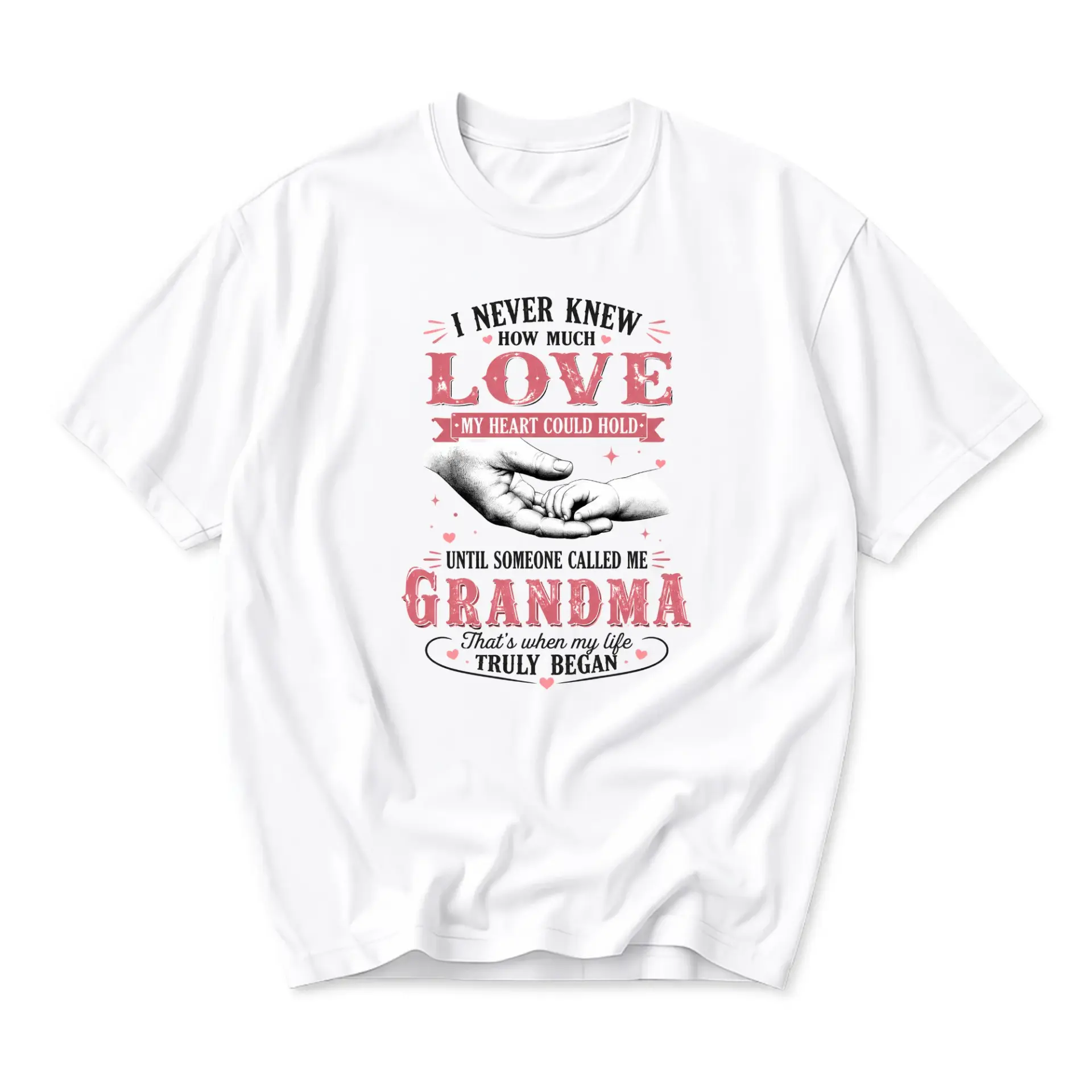 Graphic Tee I Never Knew How Grandma Quote Unisex T-Shirt Comfortable Casual Everyday Cotton Crew Neck Top