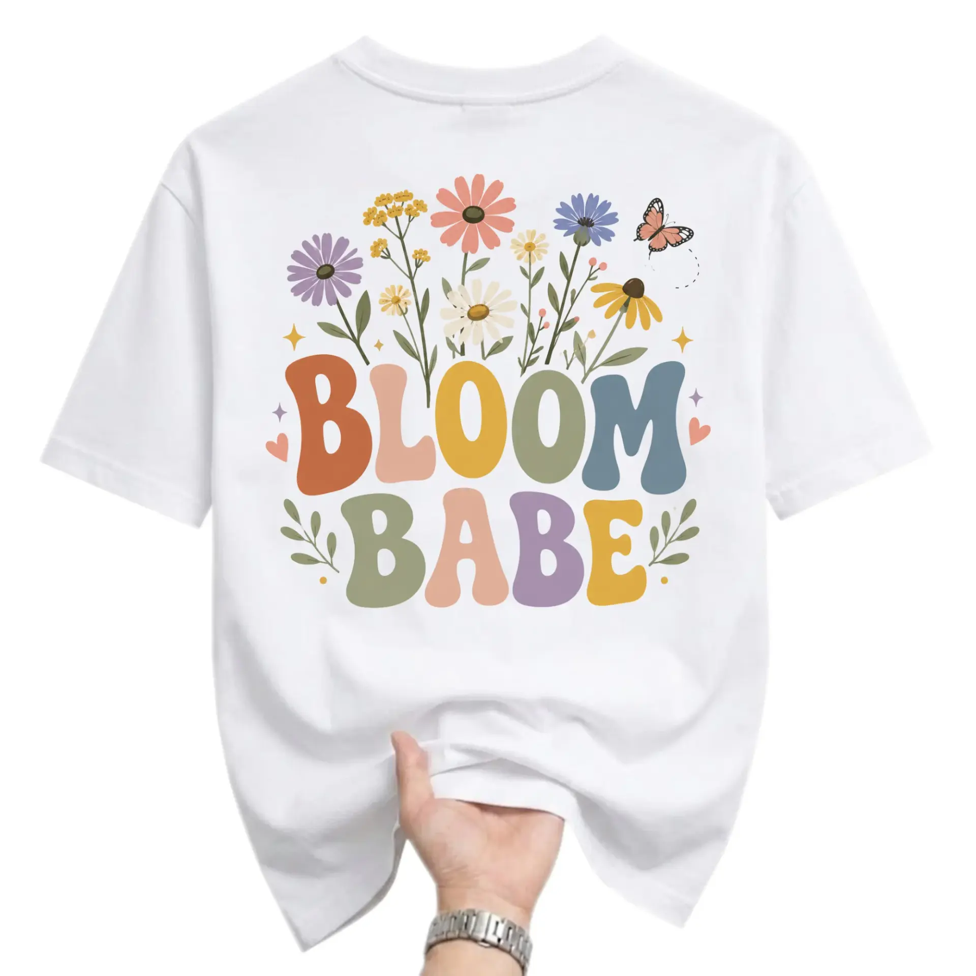 Graphic Tee Bloom Floral Retro Flower Shirt Unisex Casual Crew Neck