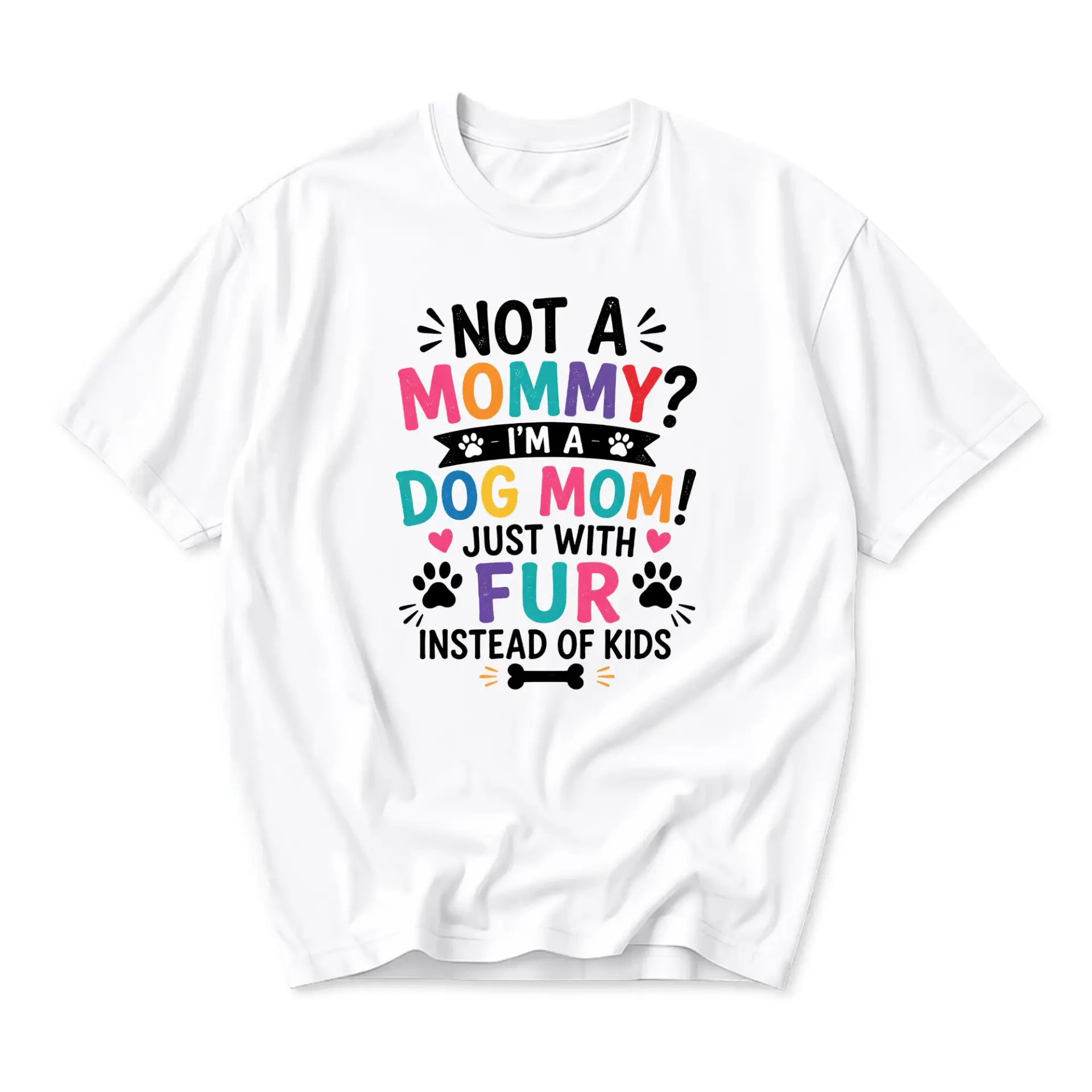 Funny Shirt Dog Mom Graphic Tee for Women Casual Crew Neck Apparel Pet