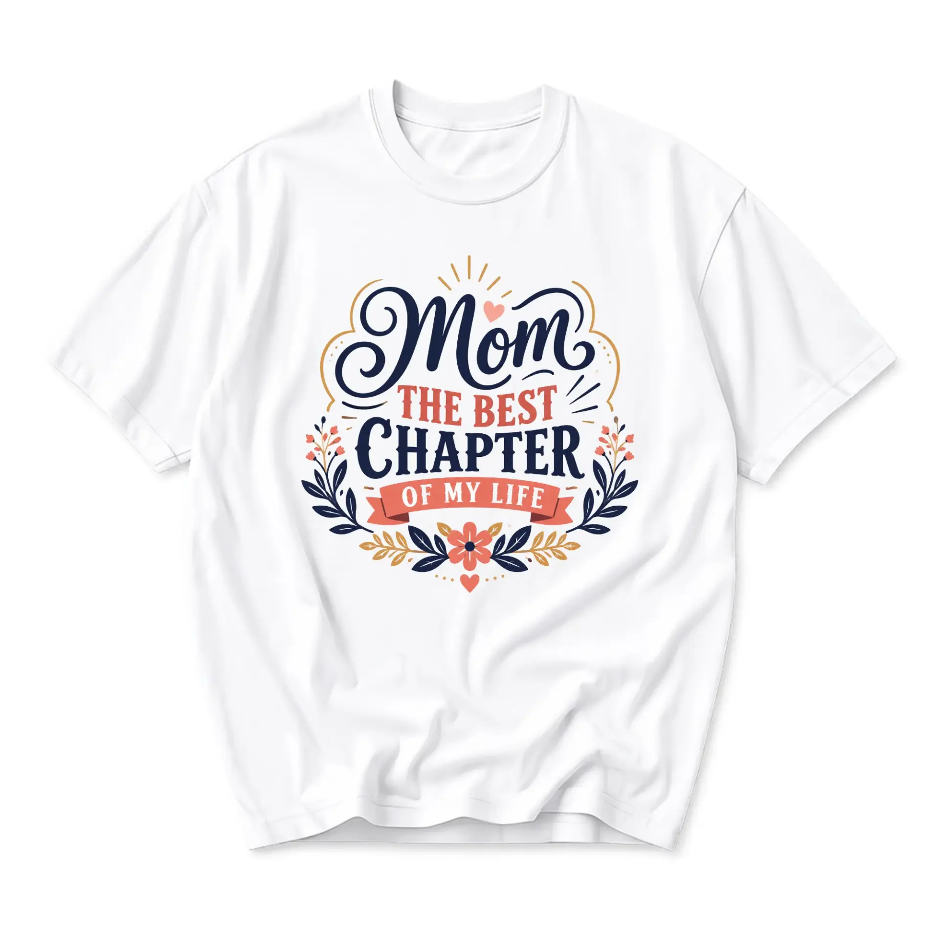 Graphic Tee Mom the Best Chapter of My Life Unisex Crew Neck T-Shirt Soft Cotton Casual Everyday Apparel