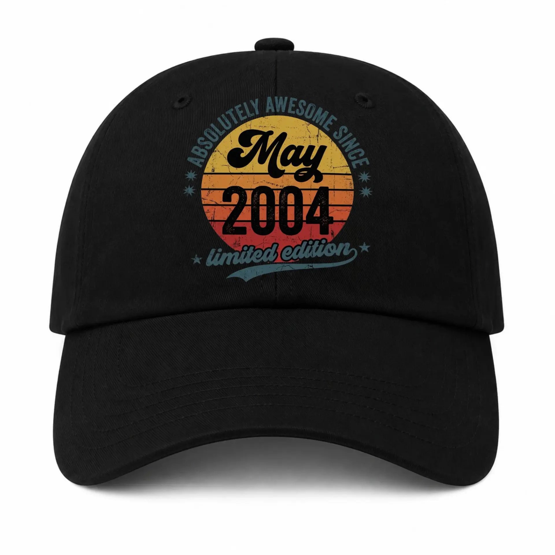 Baseball Cap Absolutely Awesome Since May 2004 Retro Sunset Graphic Hat