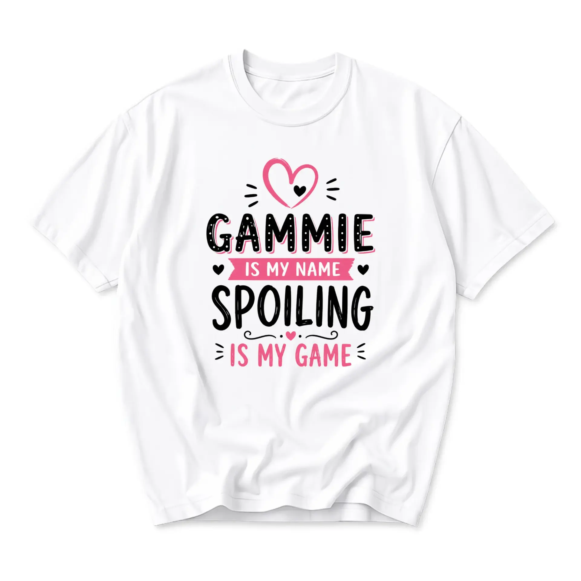 Funny Shirt Gammie Is My Name Spoiling Is My Game Graphic Tee Unisex Casual