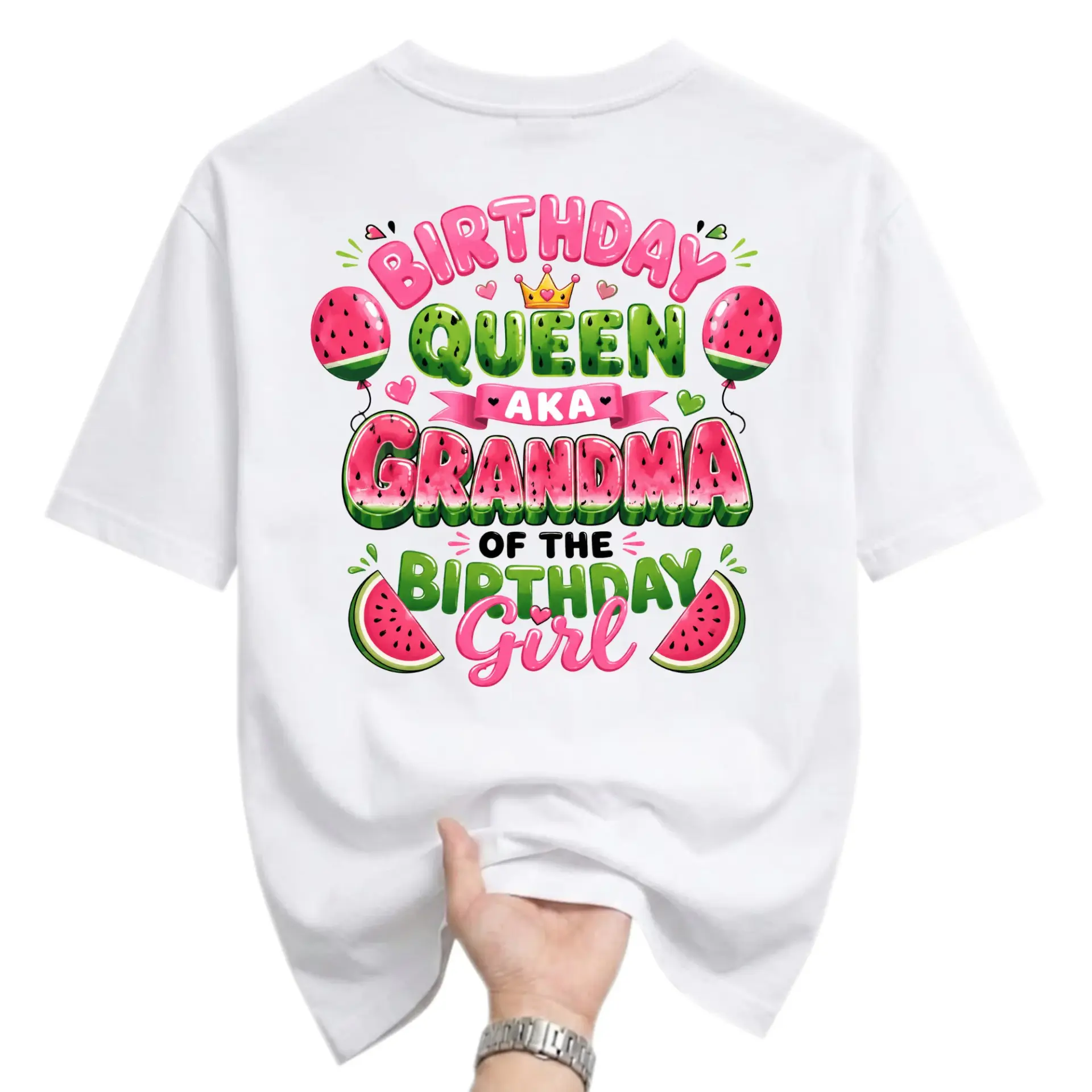 Graphic Tee Birthday Queen Aka Grandma of the Girl Unisex Short Sleeve