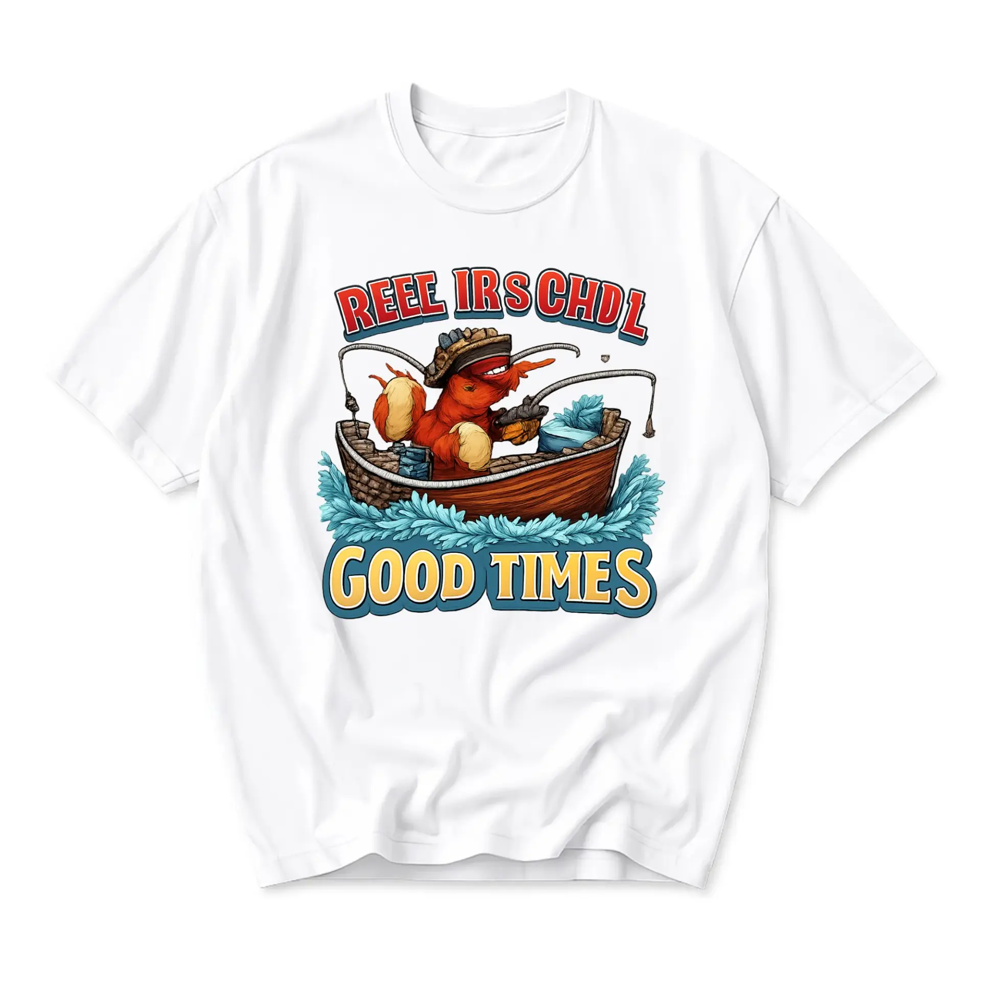 Funny Shirt Fishing Graphic Tee Unisex Casual Wear Comfortable Crew Neck Top for Outdoor Enthusiasts and Humor Lovers