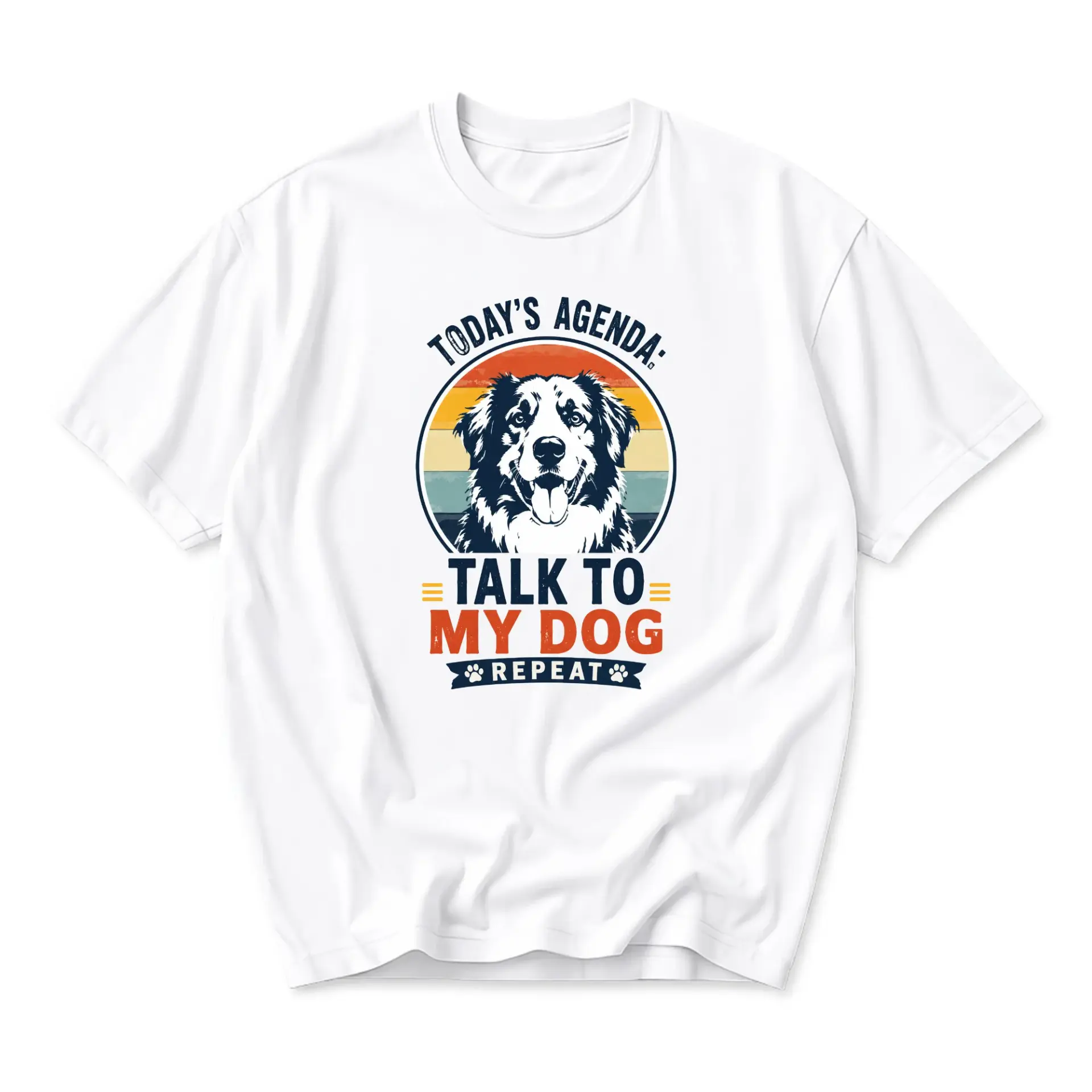 Funny Shirt Today's Agenda Talk to Graphic Tee Unisex Casual Crew Neck