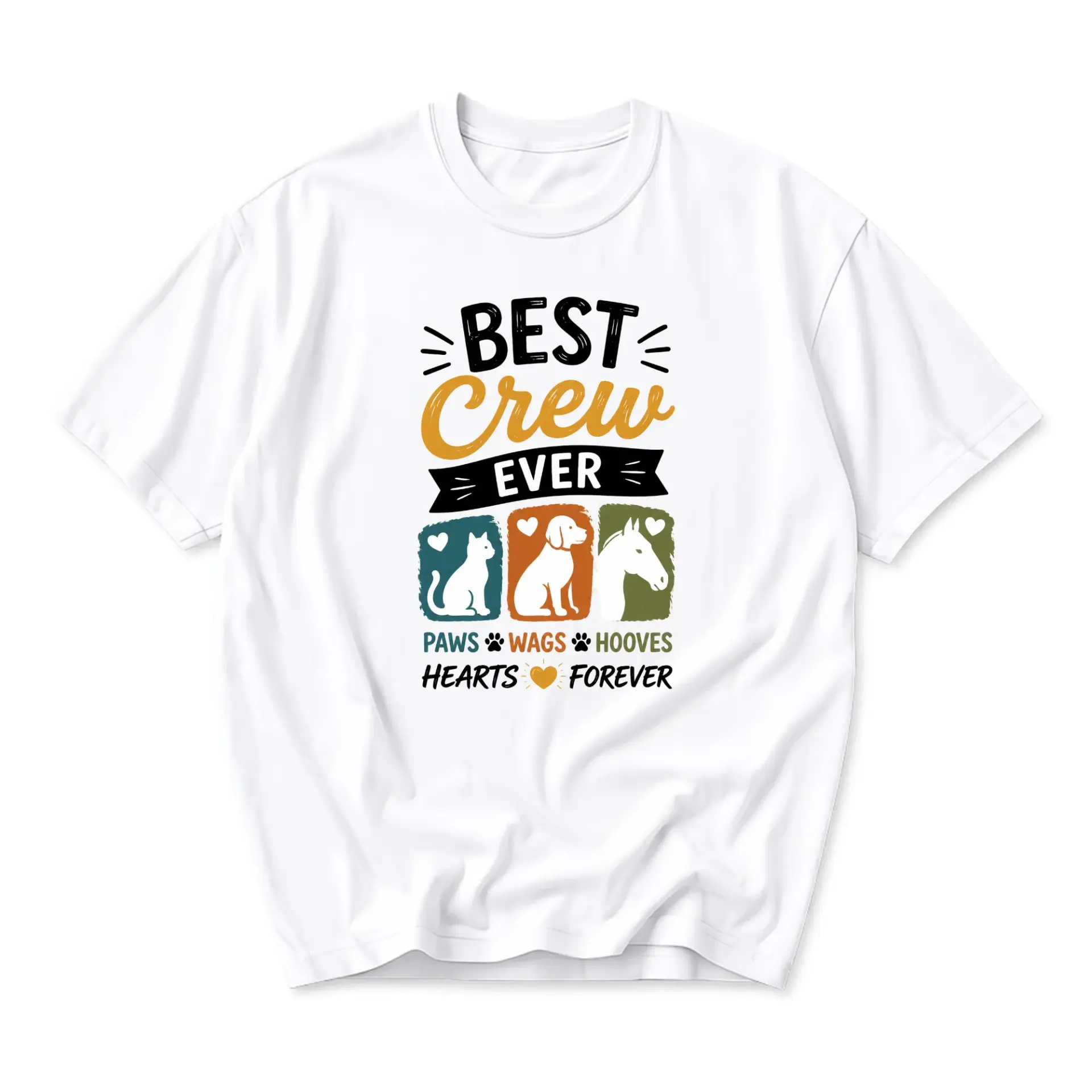 T-shirt Best Crew Ever Lover Graphic Tee Unisex Cotton Blend Casual Neck