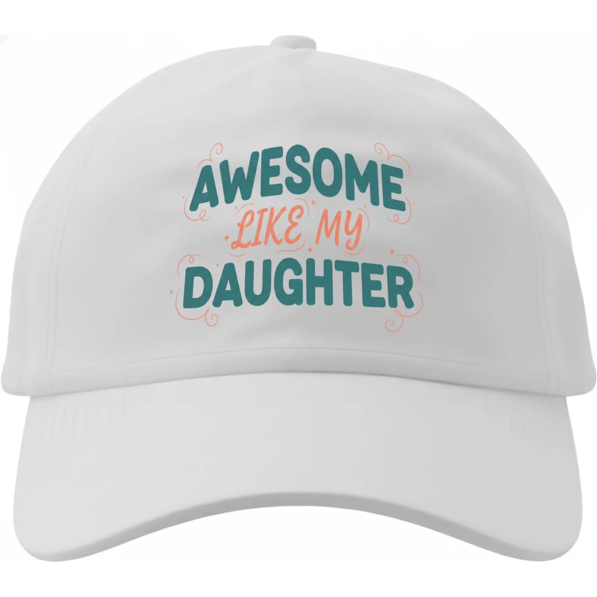Dad Hat Baseball Cap Awesome Like My Daughter Graphic Print Adjustable Cotton Blend Sun Protection Unisex Sporty Headwear