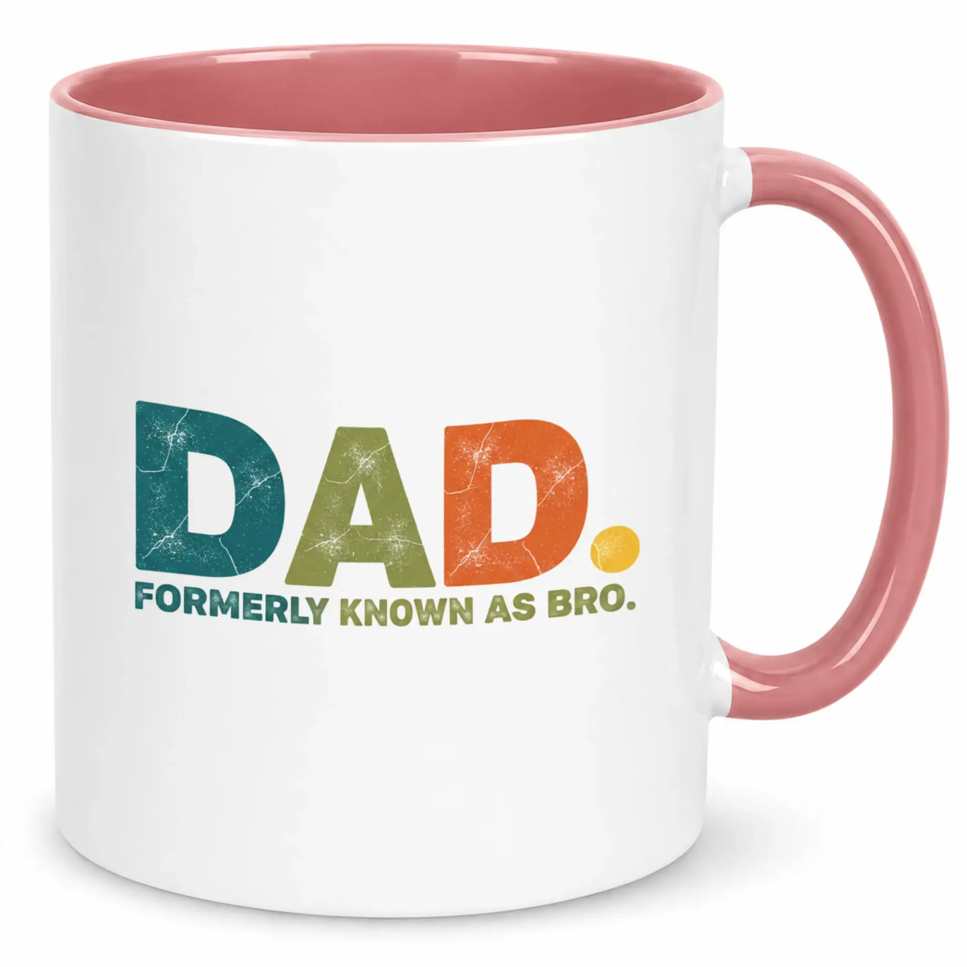 Funny Dad Formerly Known as Bro Ceramic Coffee Mug with Humorous Retro Style Design Unique Gift for New Fathers or Grandpas
