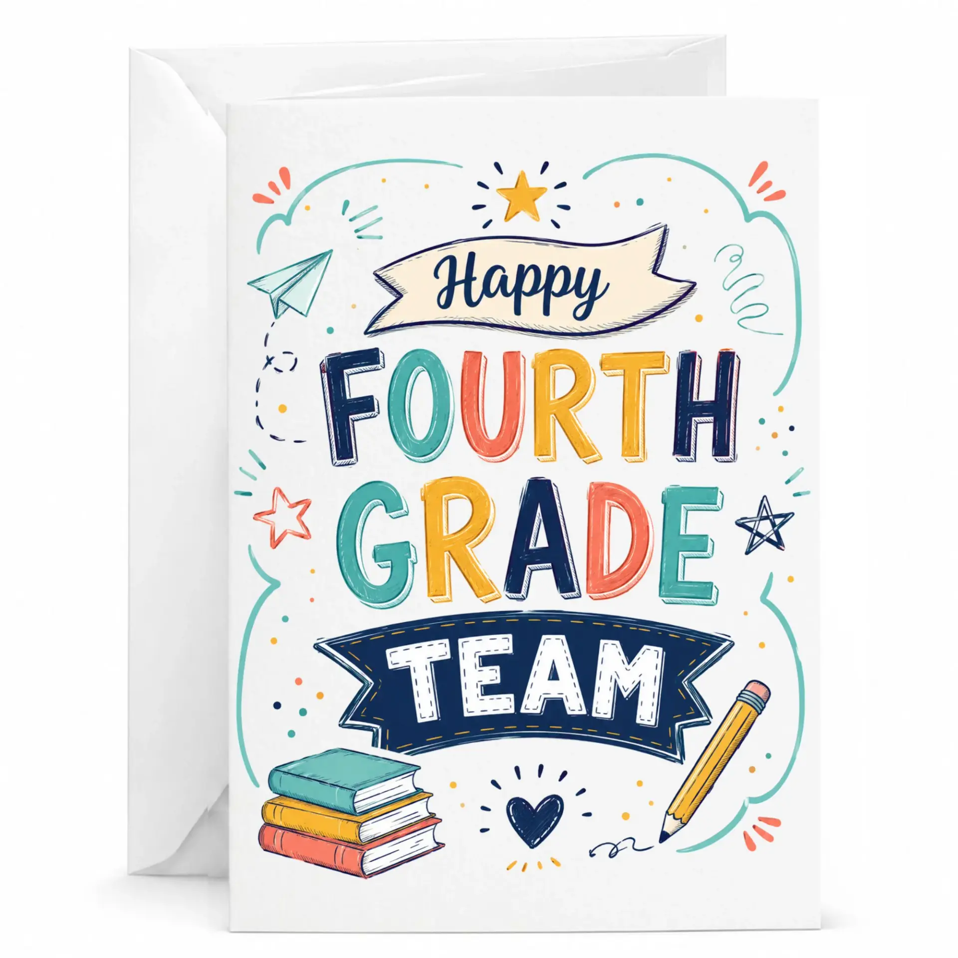 Personalized Greeting Card Happy Fourth Team Illustrated Stationary