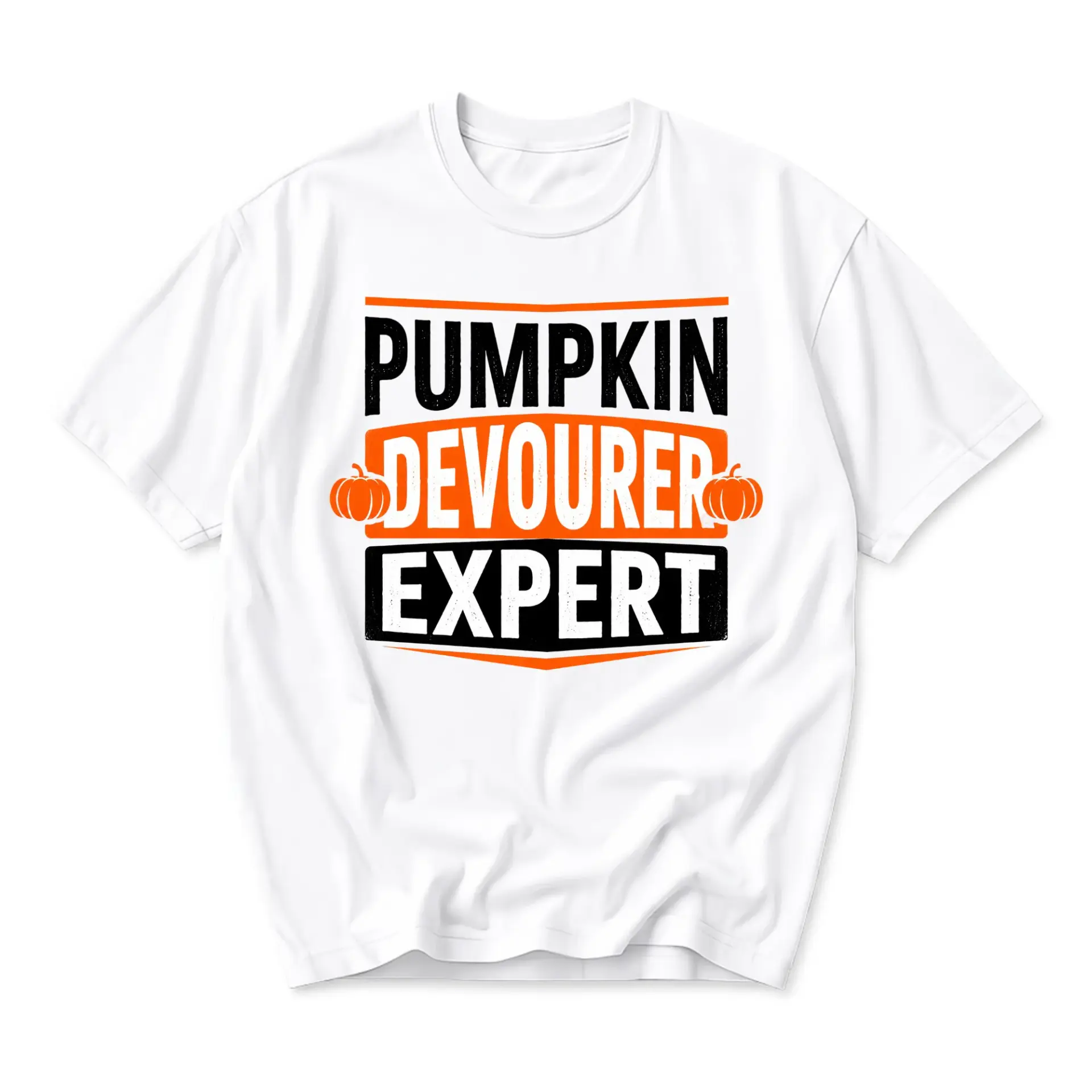 Funny Shirt Pumpkin Devourer Expert Graphic Tee Unisex Casual Apparel Autumn Season Fall Theme Comfortable Cotton Top