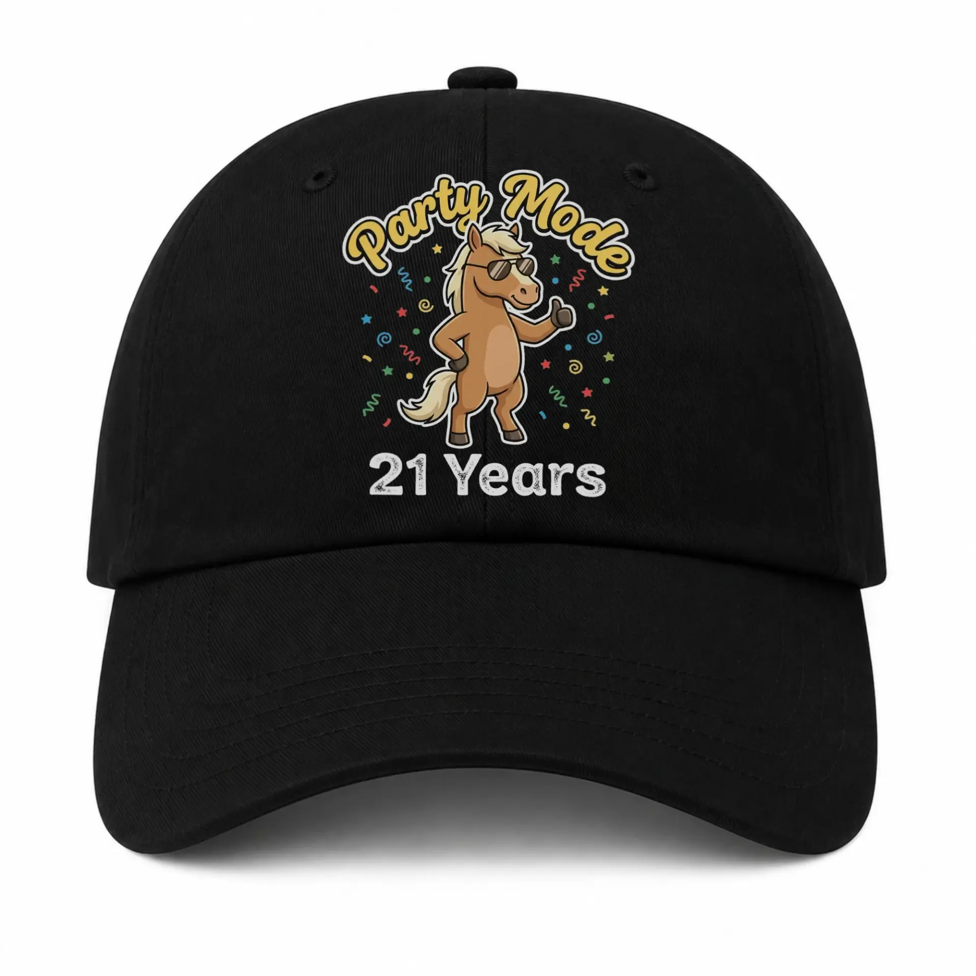Baseball Cap Party Mode Horse Graphic Embroidered Cotton Dad Hat