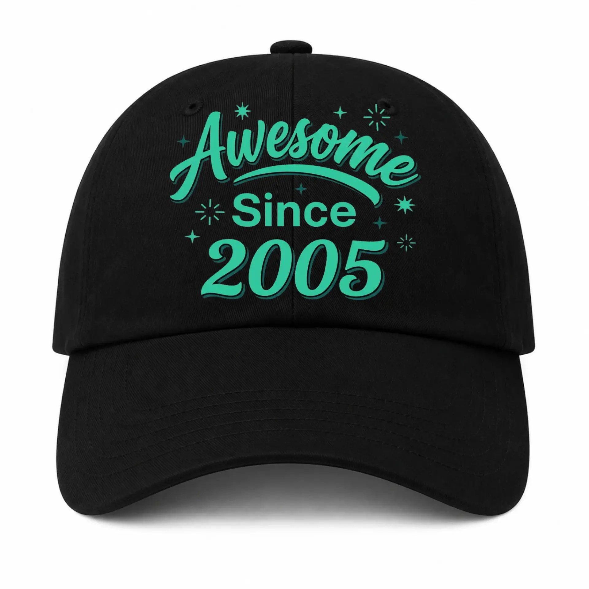 Vinyl Sticker Pack Awesome Since 2005 Teal Text Design Durable Waterproof Decals for Laptops Water Bottles Set of 3
