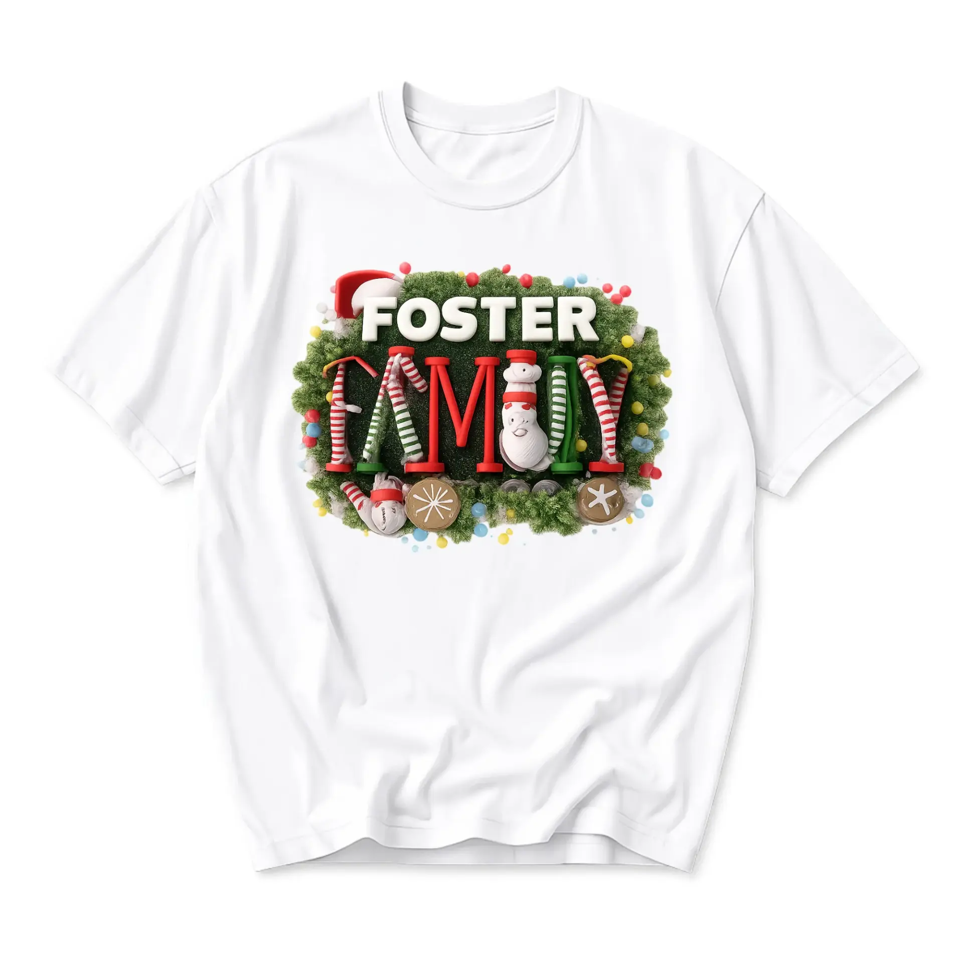 Graphic Tee Unisex Crew Neck Short Sleeve Holiday Shirt Featuring Festive