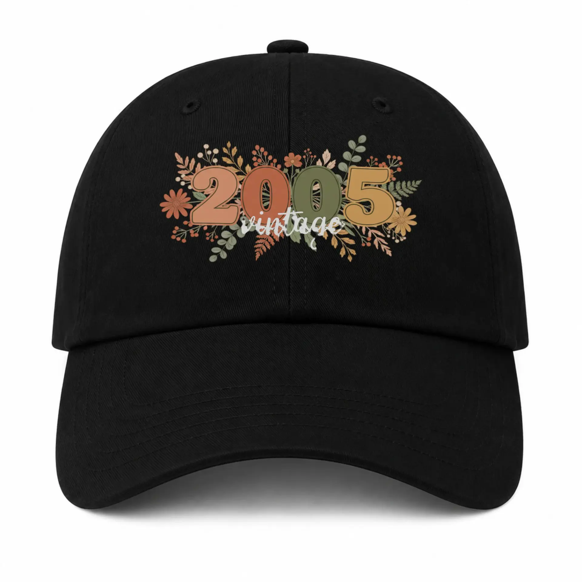 Baseball Cap Vintage Floral Aesthetic Graphic Print Dad Hat Accessory